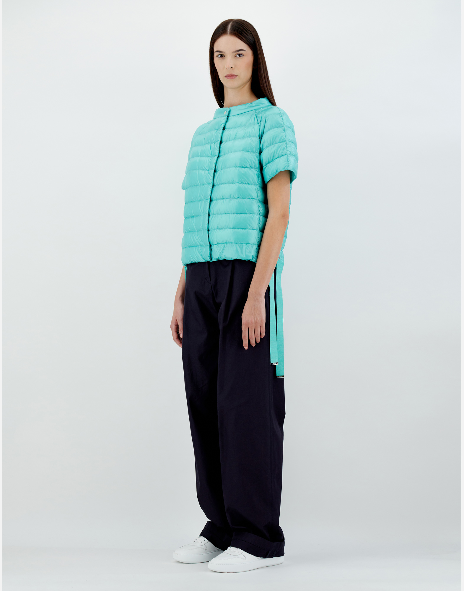 Herno Nylon Ultralight Cape Jacket In Aqua
