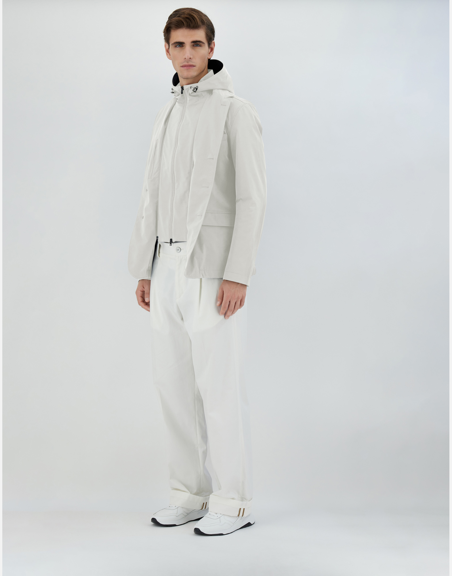 Herno City Life Blazer In Grey Pearl