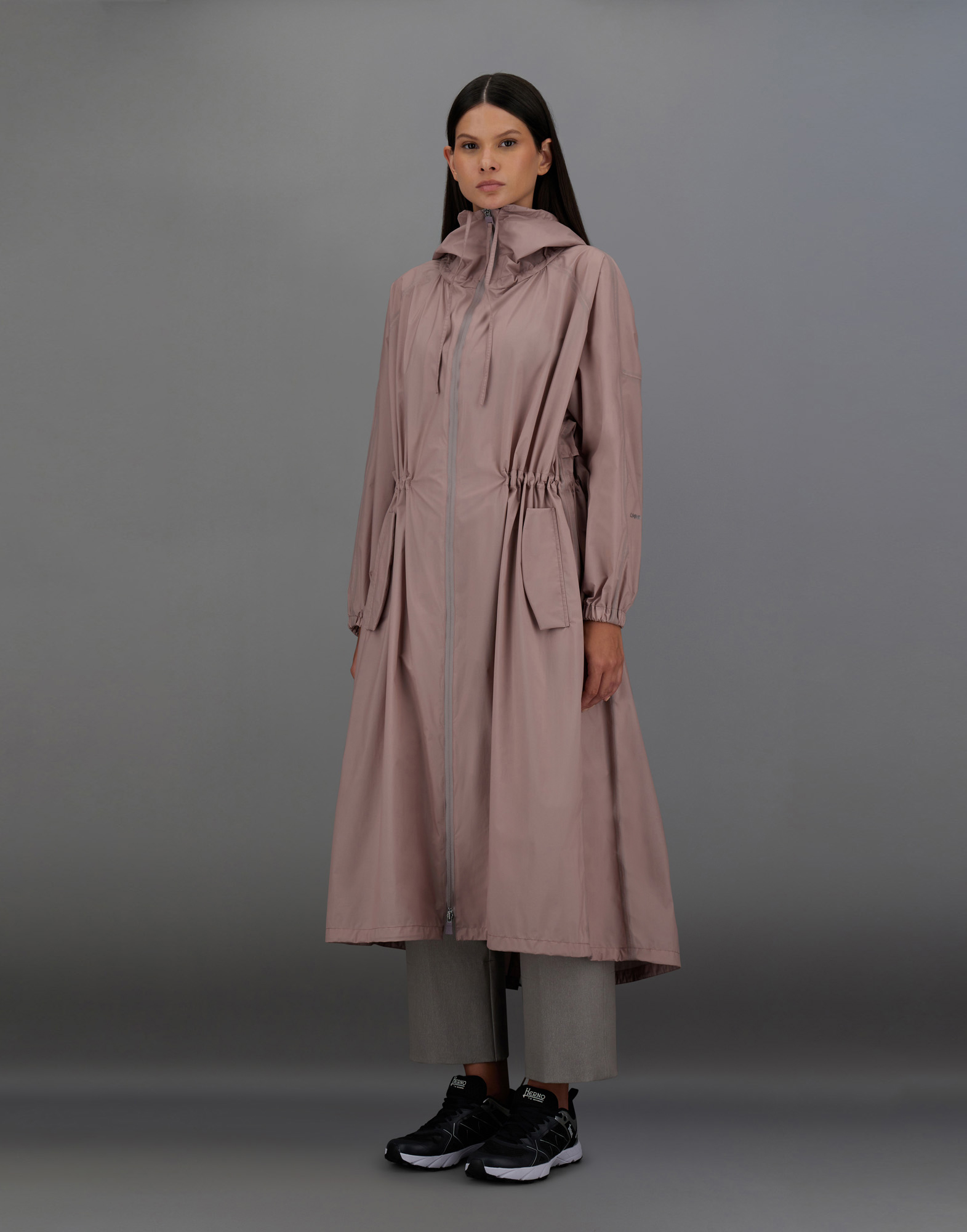 Herno Laminar Parka In 3l Translucent Ripstop In Powder