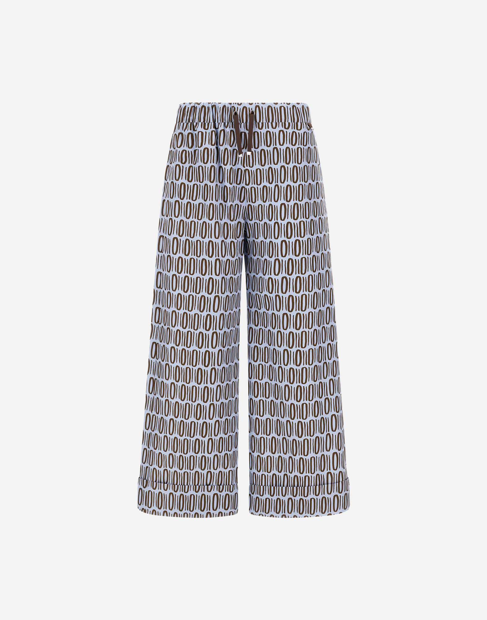 Herno Resort Trousers In Cotton Rectangular Print