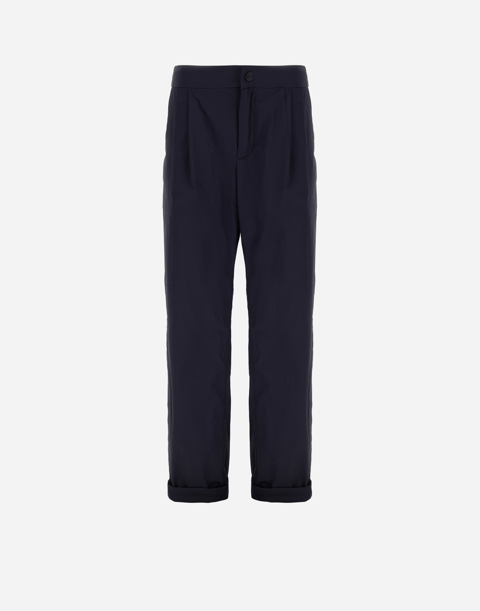Shop Herno Trousers In Ultralight Crease In Blue