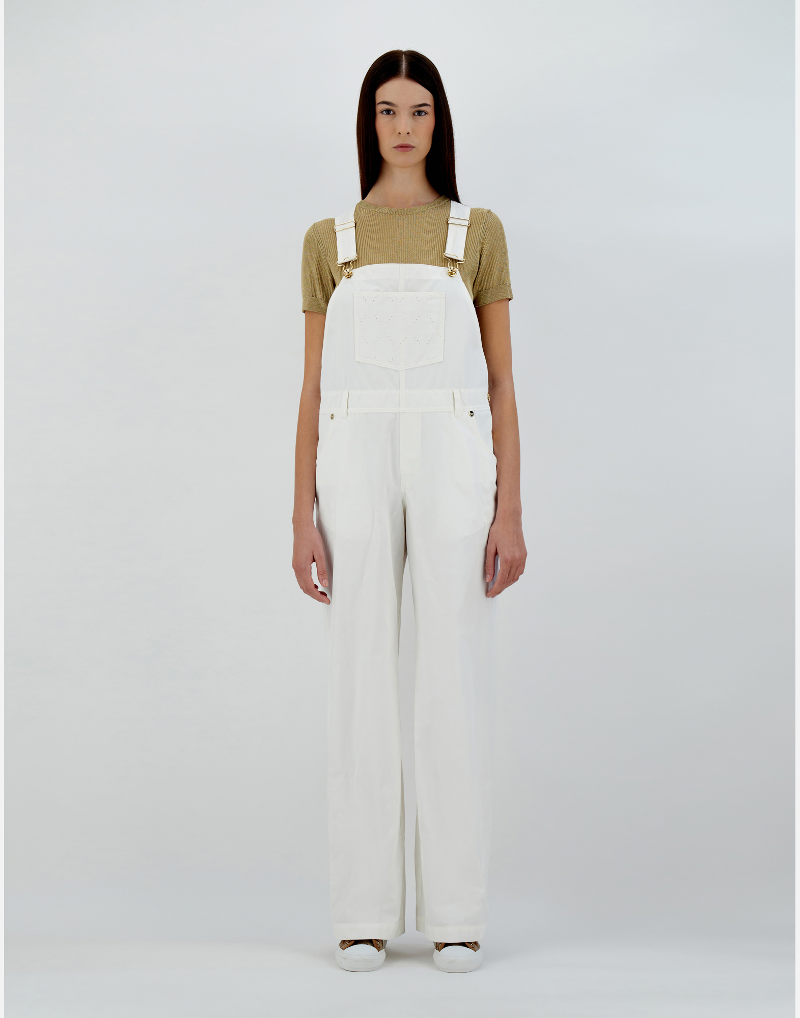 Herno Embroidered Delon Dungarees In White
