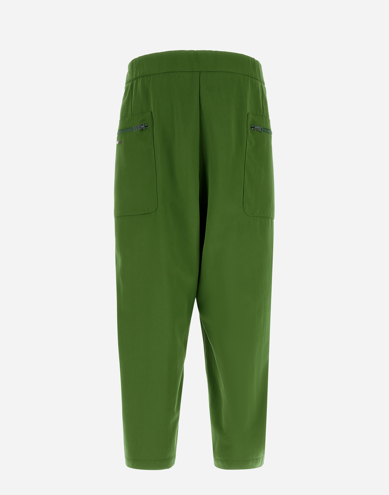 Herno Globe Trousers In Recycled Nylon Twill In Garden Green