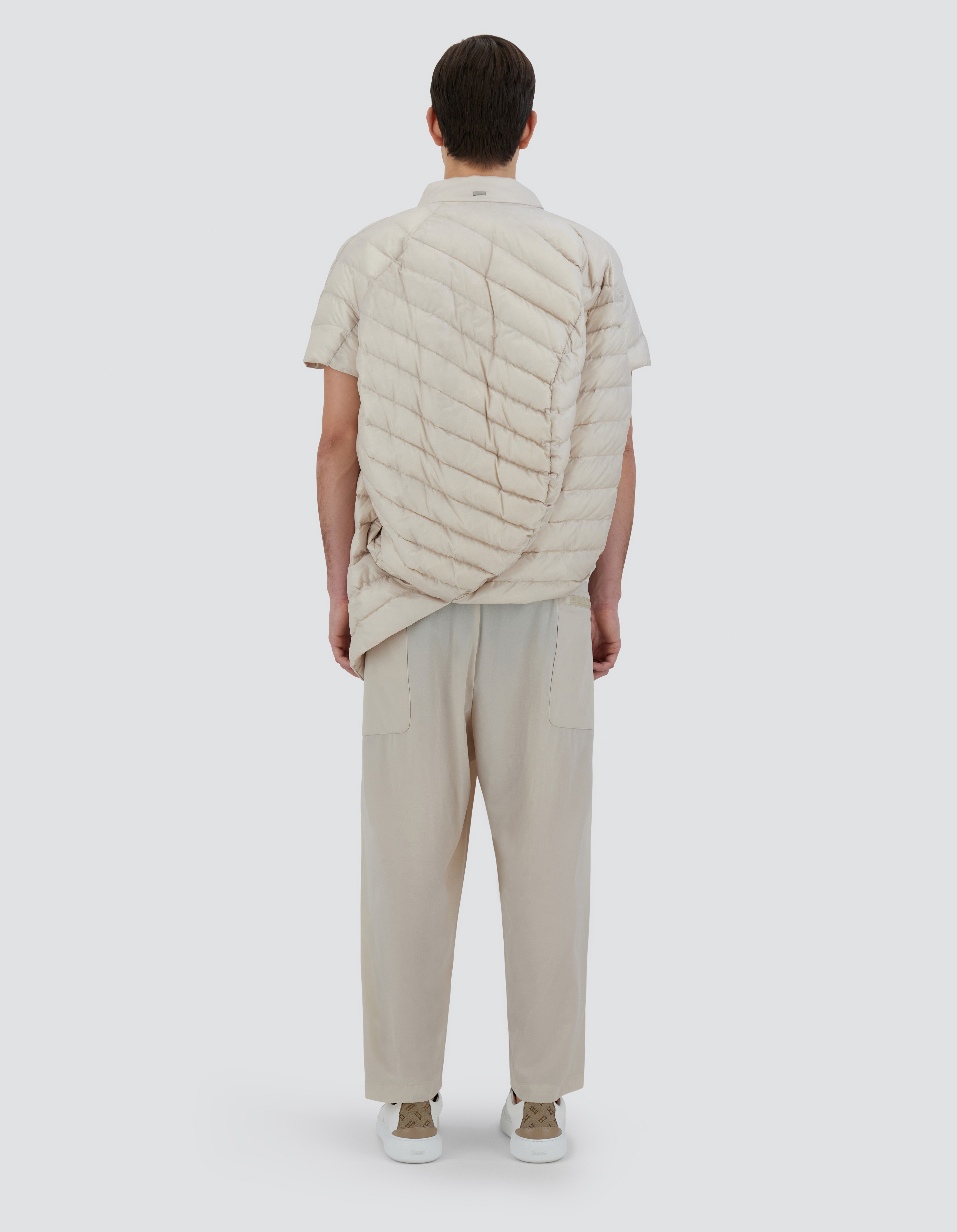 Herno Globe Cape In Fast5degradable In Light Beige