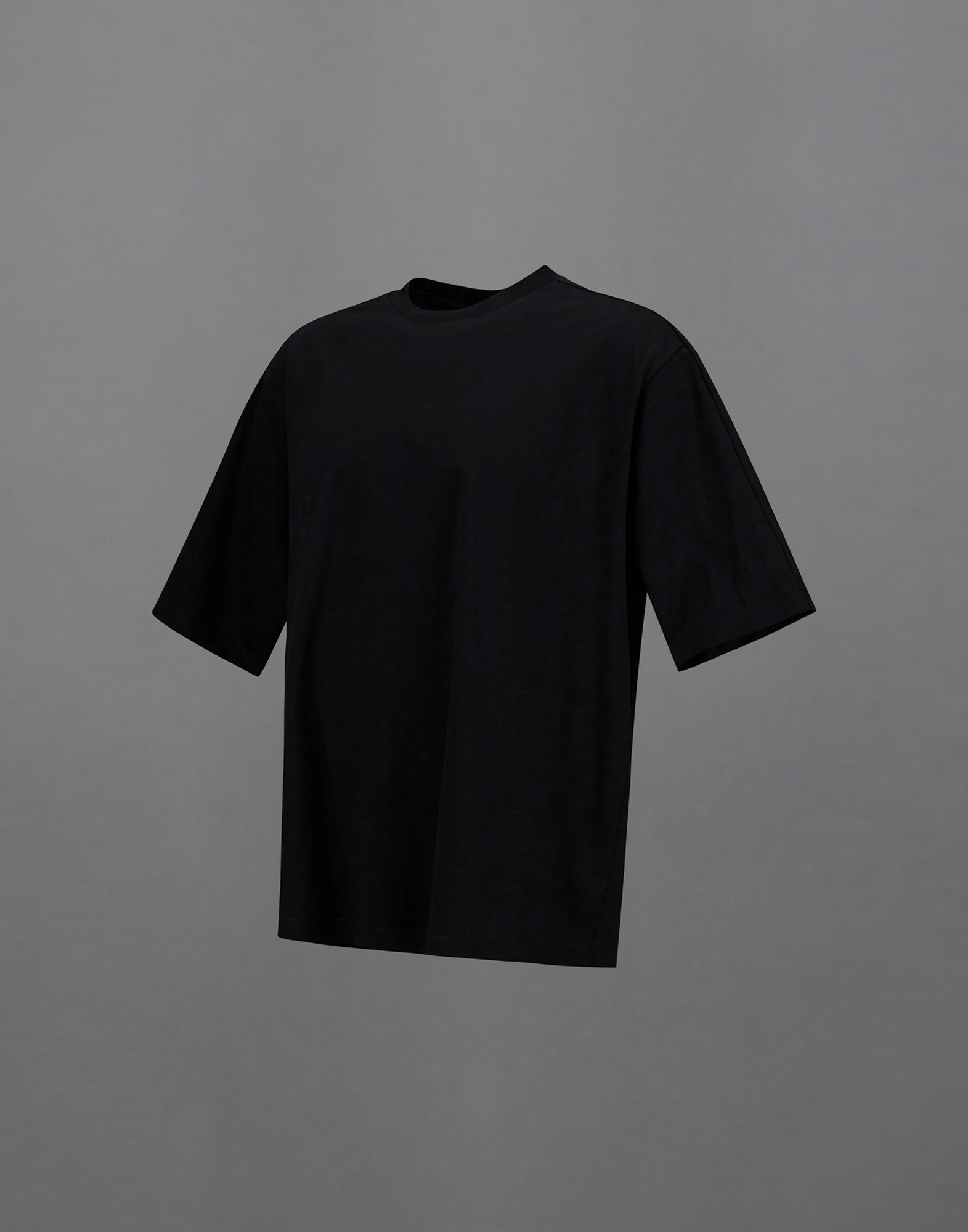 Herno Laminar T-shirt In Mercerised Jersey In Black