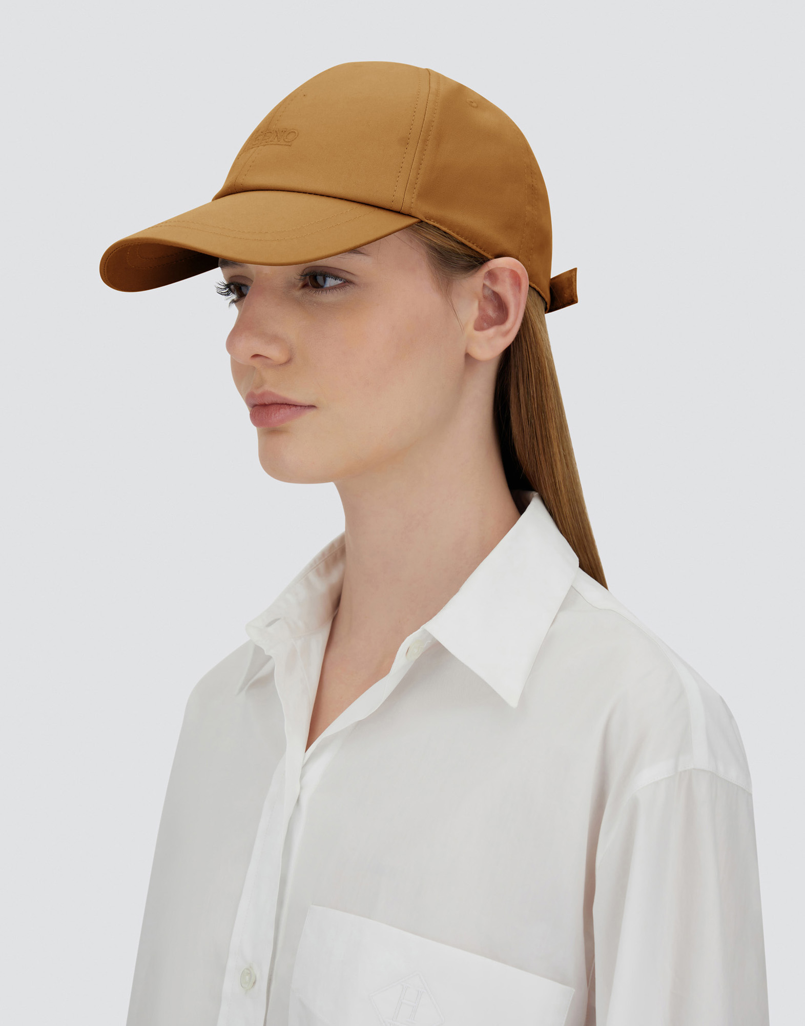 Herno Delon Baseball Cap In Camel