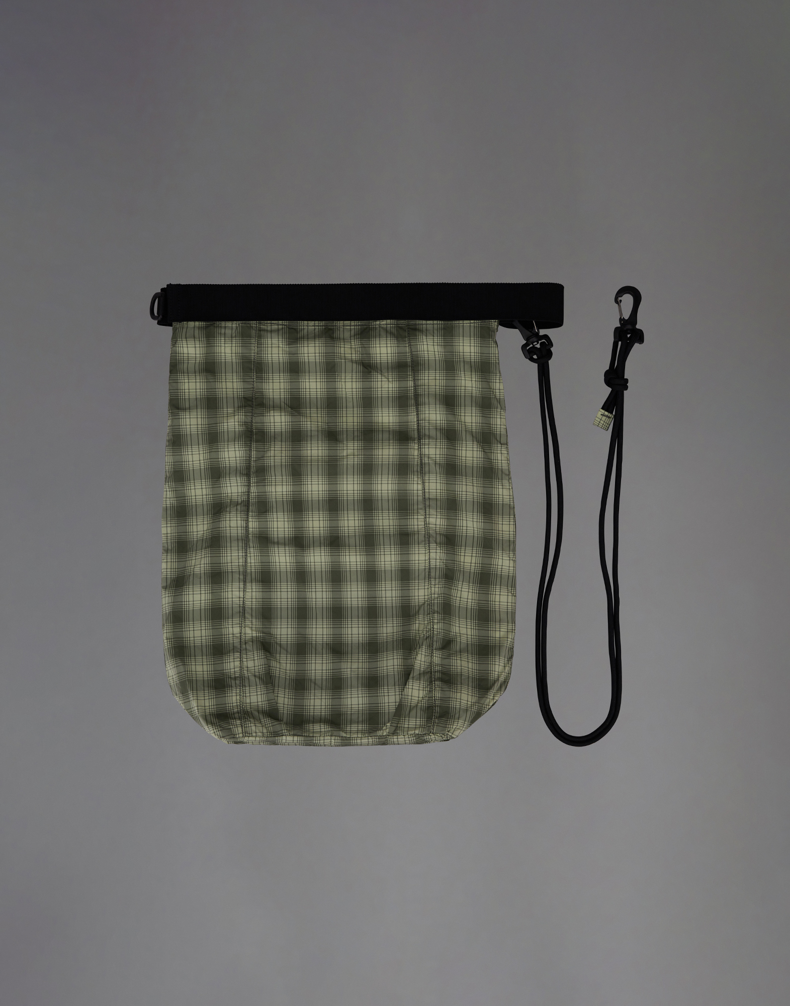 Herno Laminar Bag In Check Woven In Green