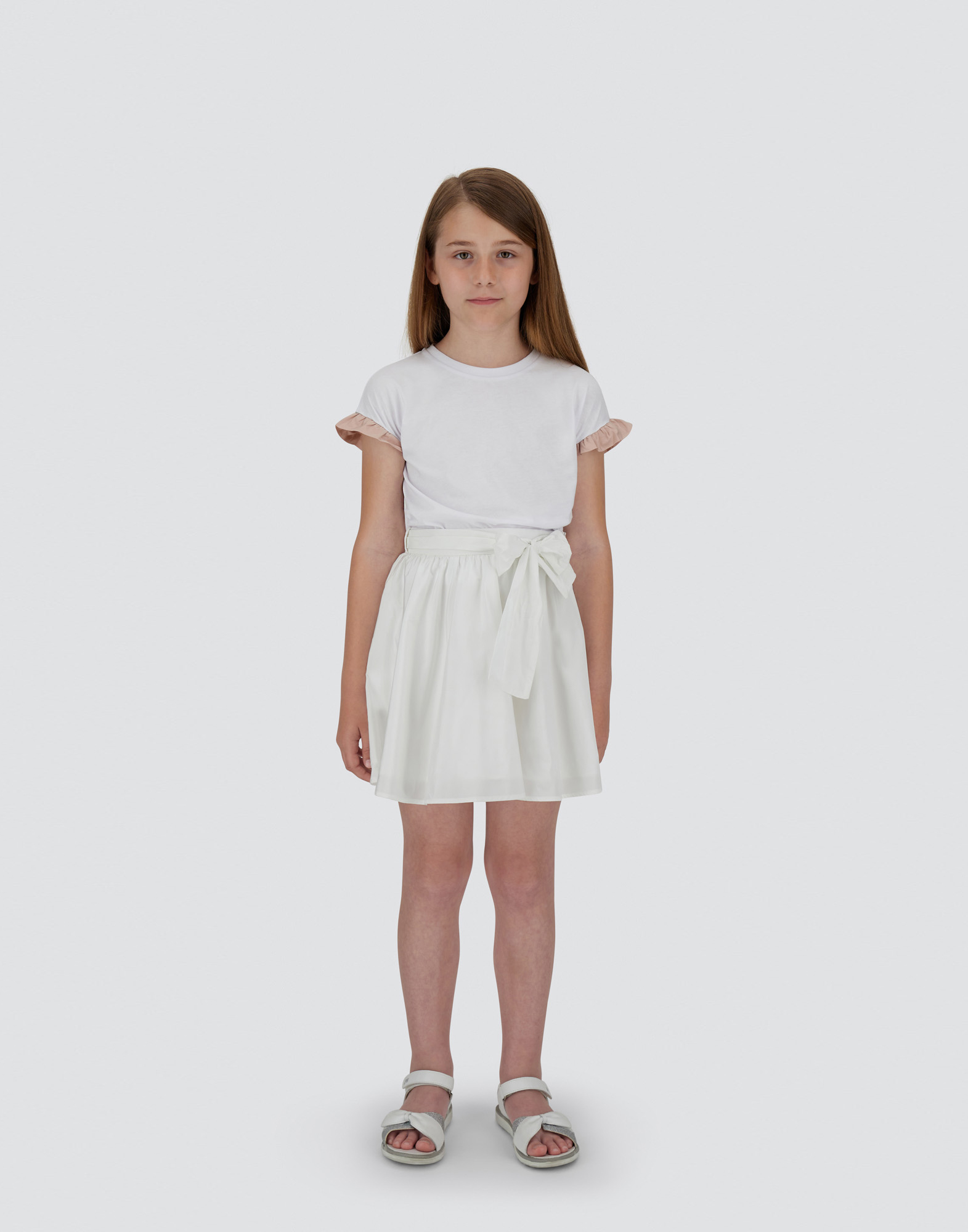 Herno New Techno Taffeta Skirt In White