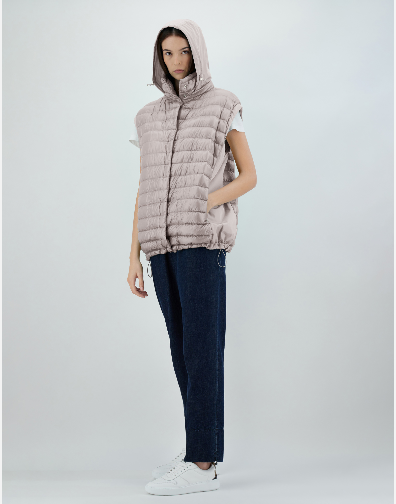 Herno ノースリーブ Nylon Ultralight ＆ Techno Taffetà ジャケット In Grey Pearl