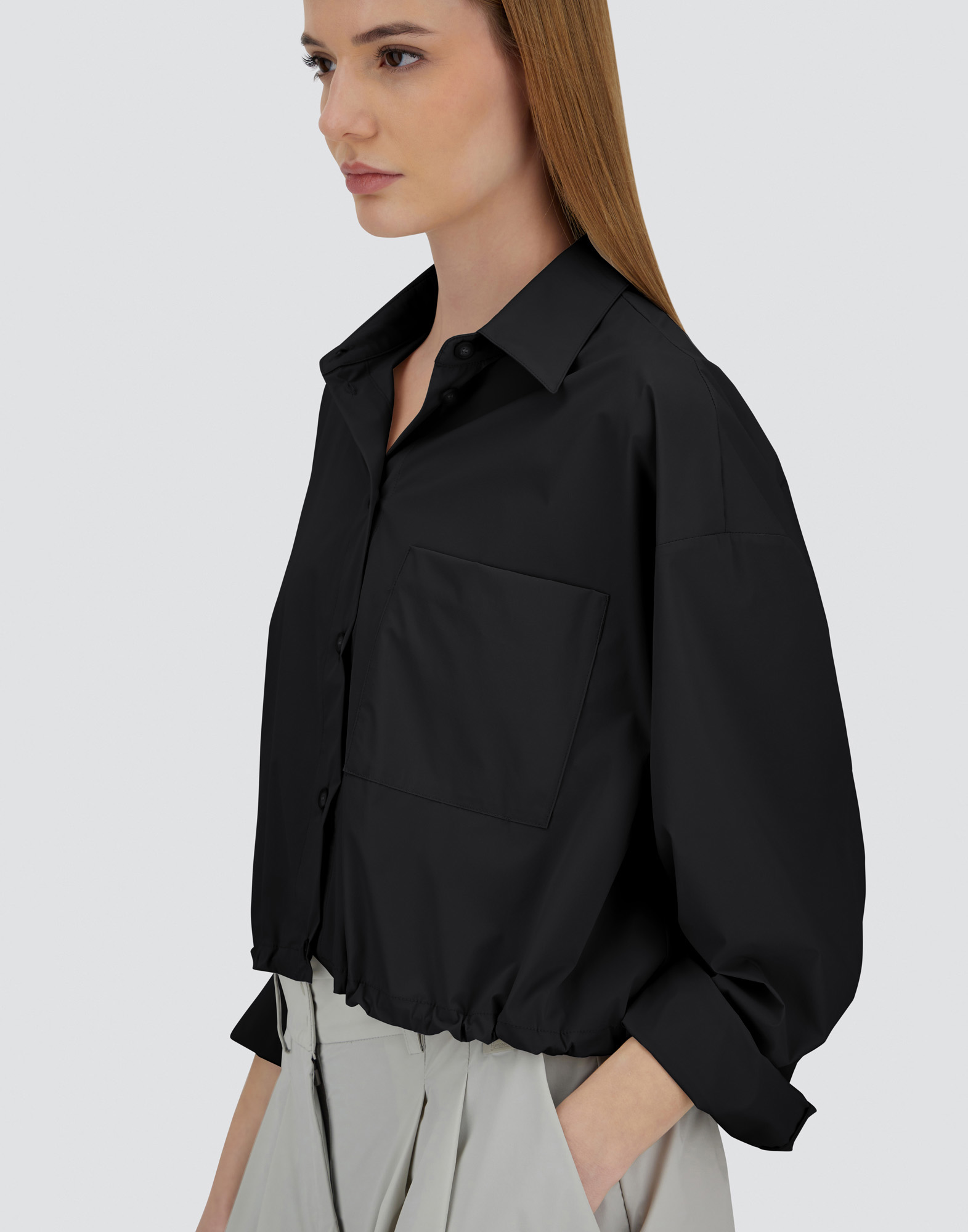 Herno Nylon Maestro Shirt In Black
