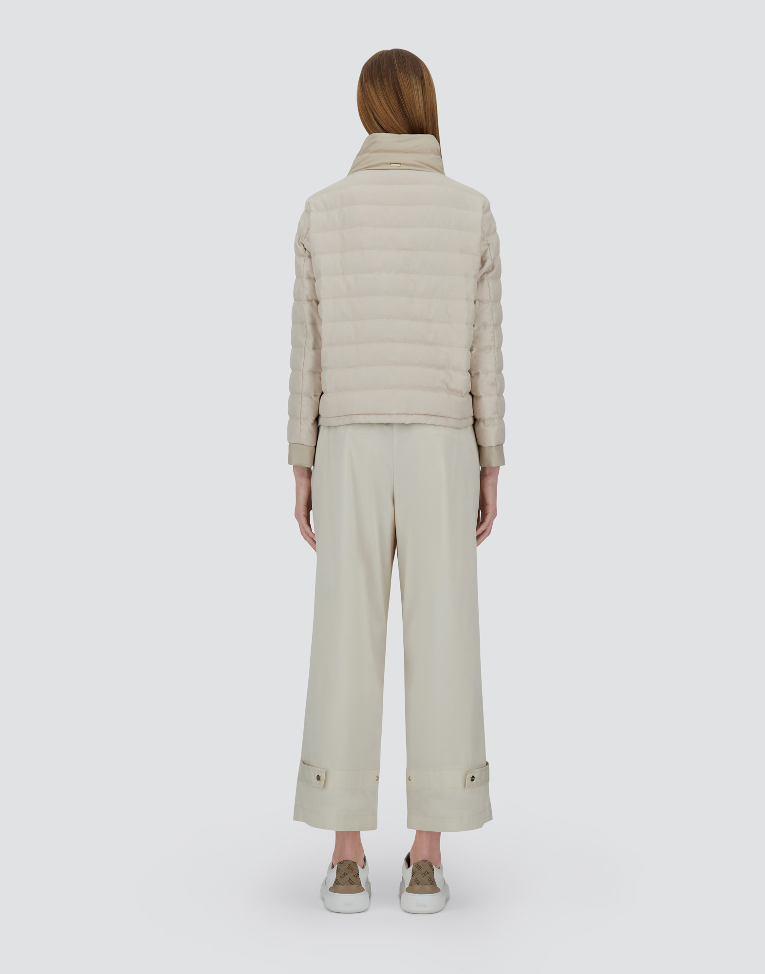 Herno Jacket In Cashmere, Silk And Ecoage In Chantilly