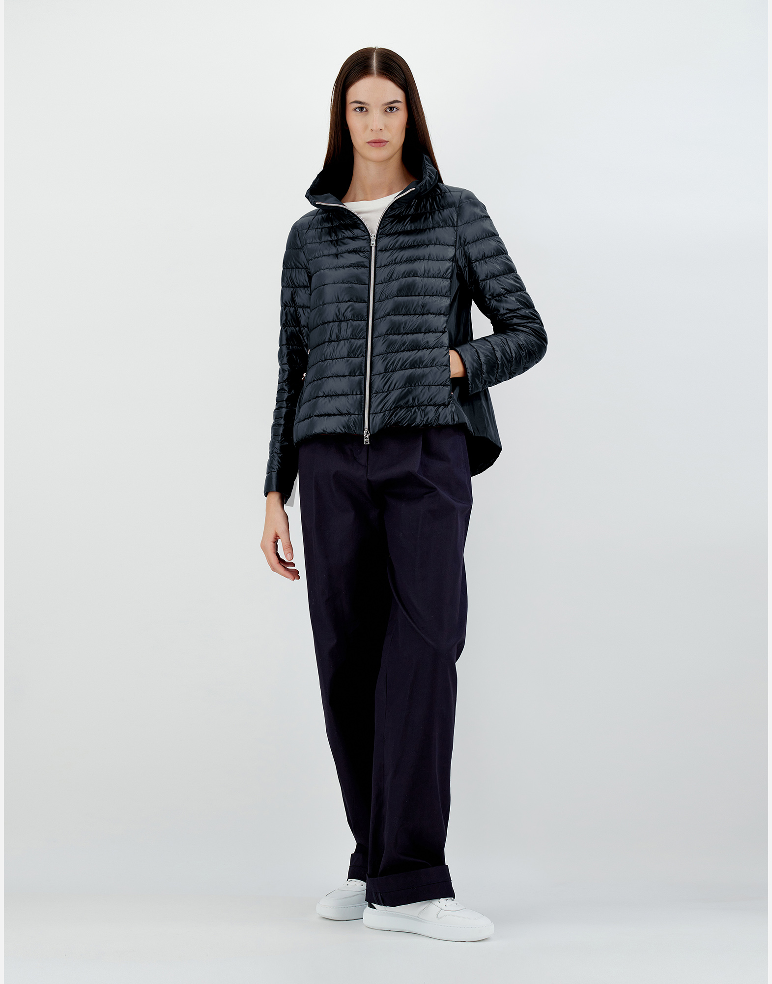 Herno Nylon Ultralight & Techno Taffetà ボンバージャケット In Navy Blue