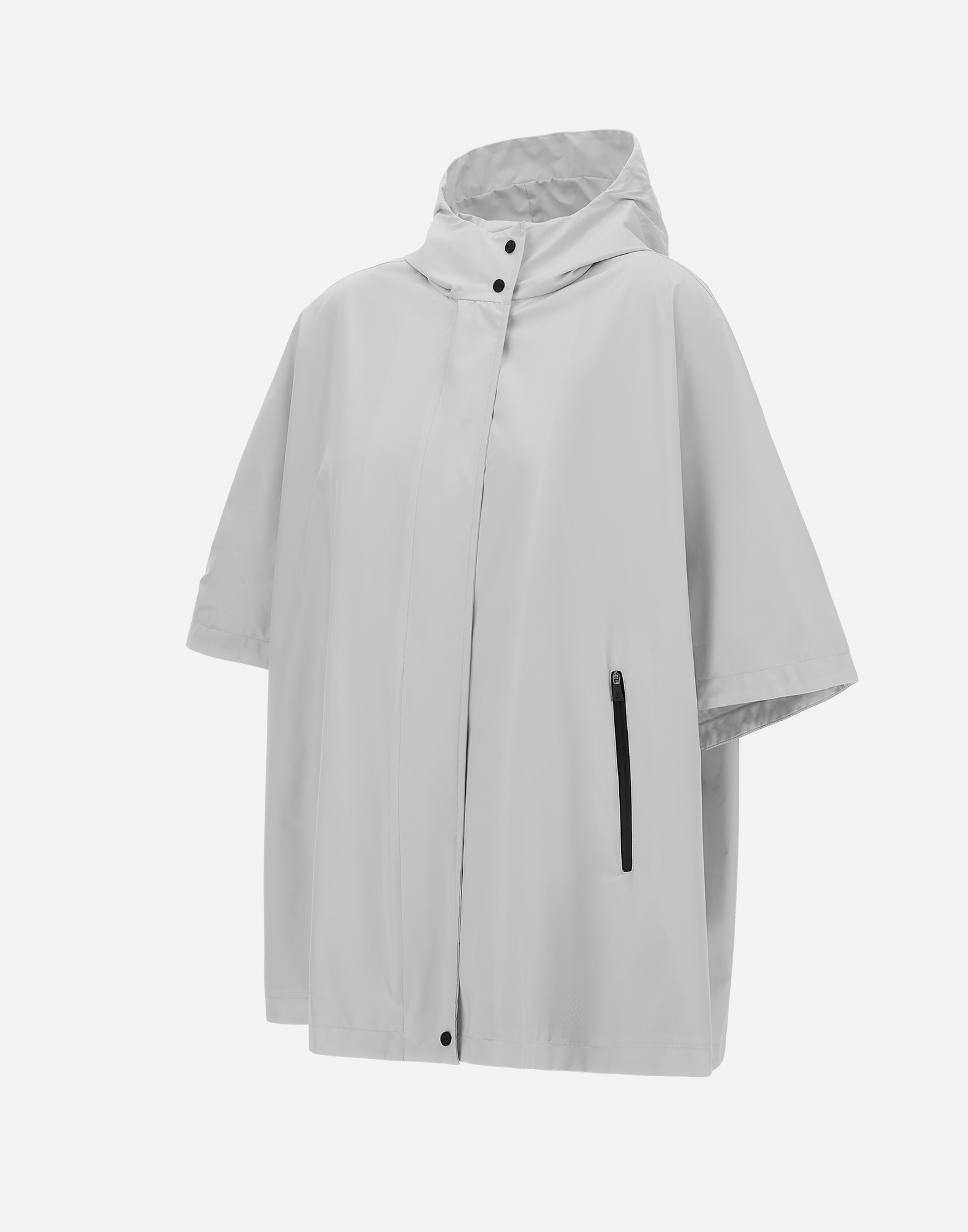Herno Poncho In Gore-tex Infinium Windstopper In Ice