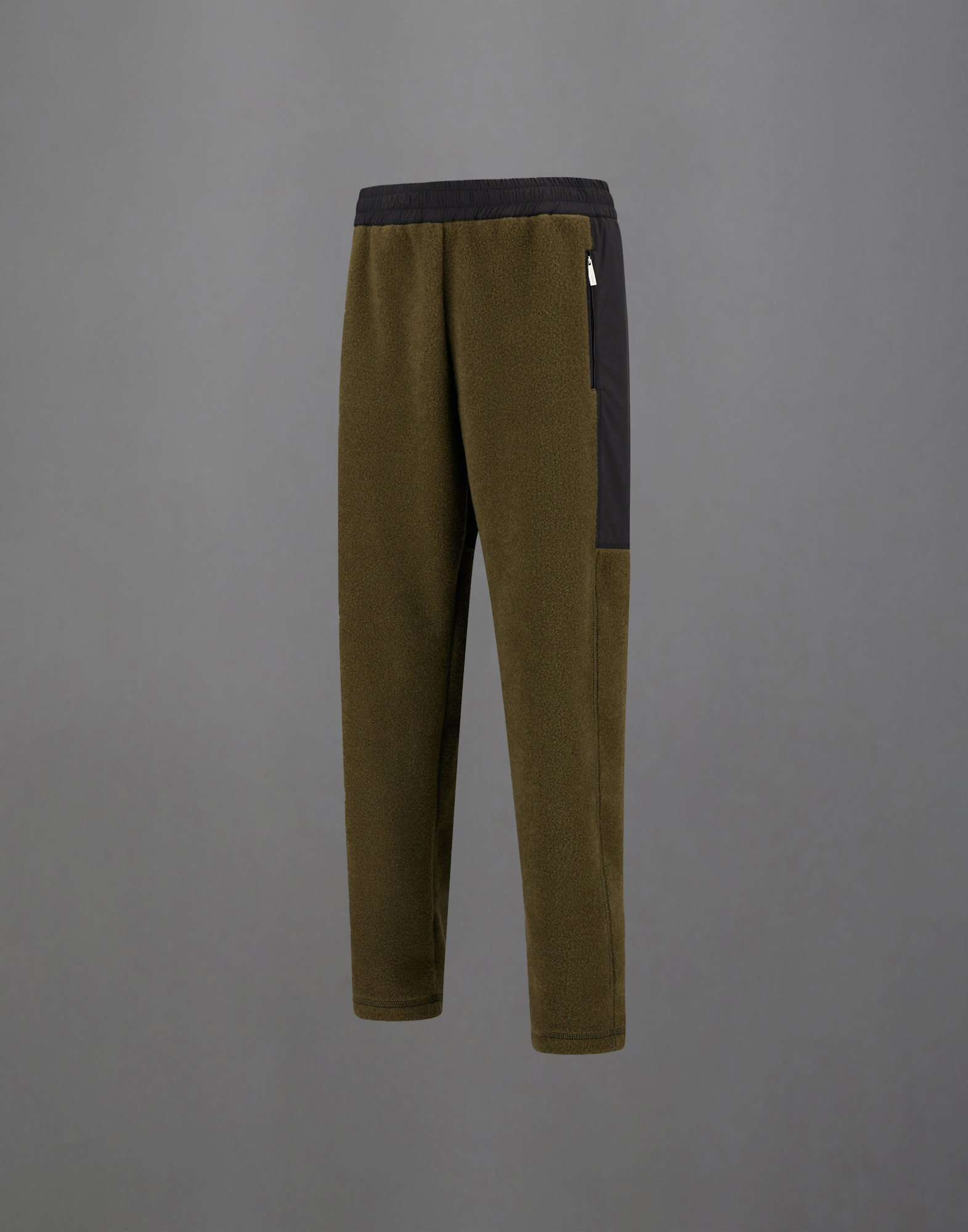 Herno Laminar Trousers In Polar Fleece And Extra Light Stretch Padded In Green