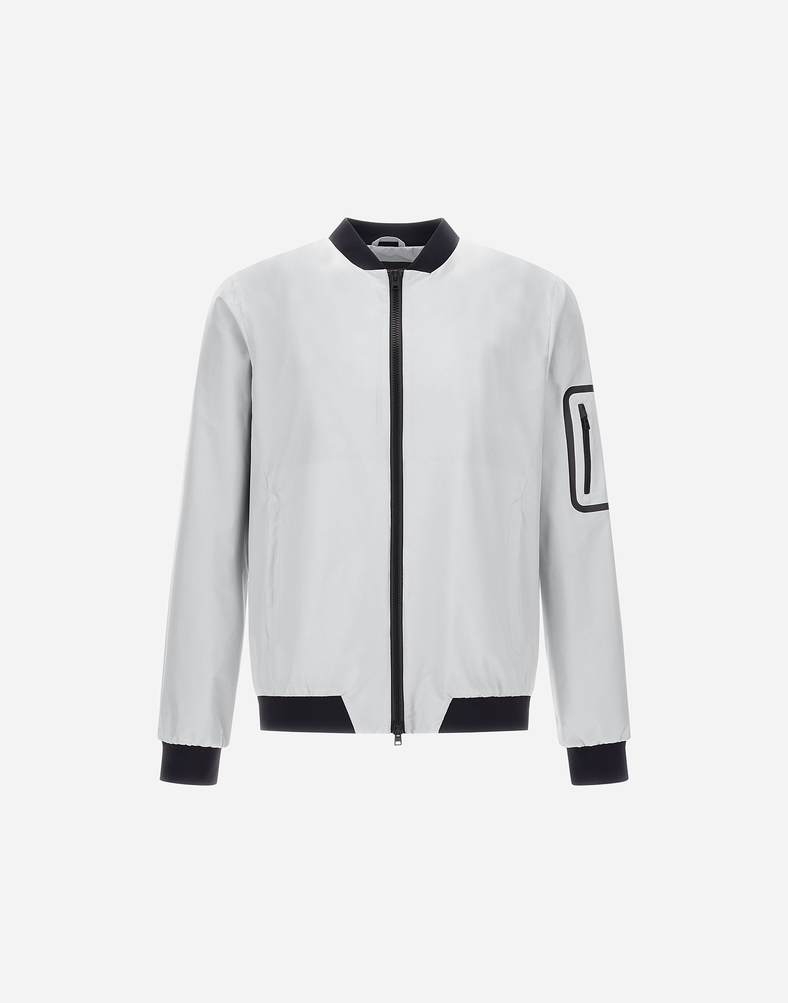 Herno Bomber Jacket In Gore-tex Infinium Windstopper In Ice