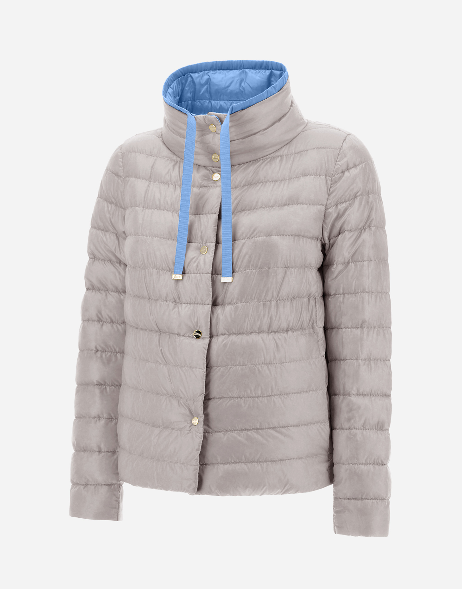 Herno Reversible Nylon Ultralight Cape In Slate