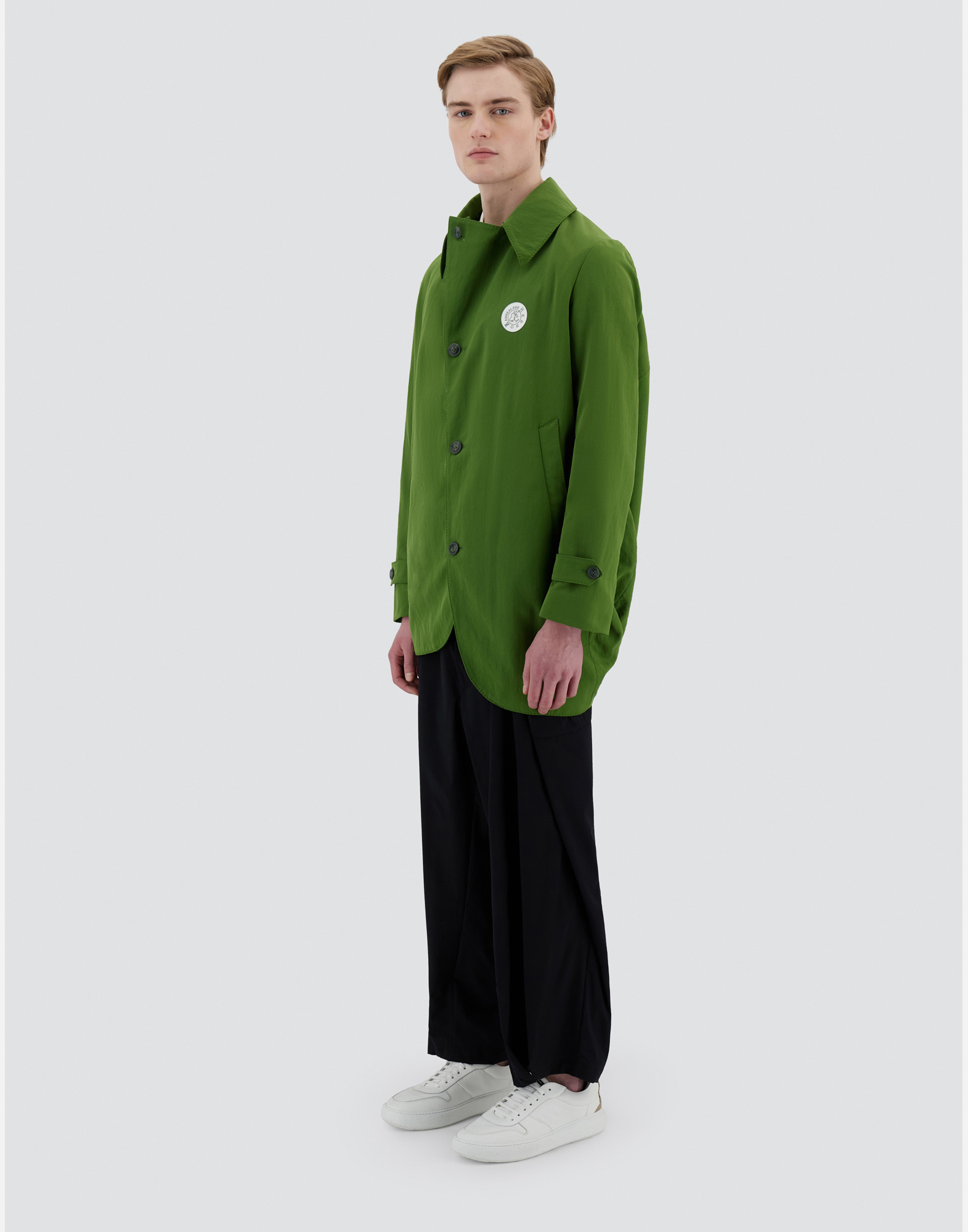 Herno Globe Blazer In Recycled Nylon Twill In Garden Green