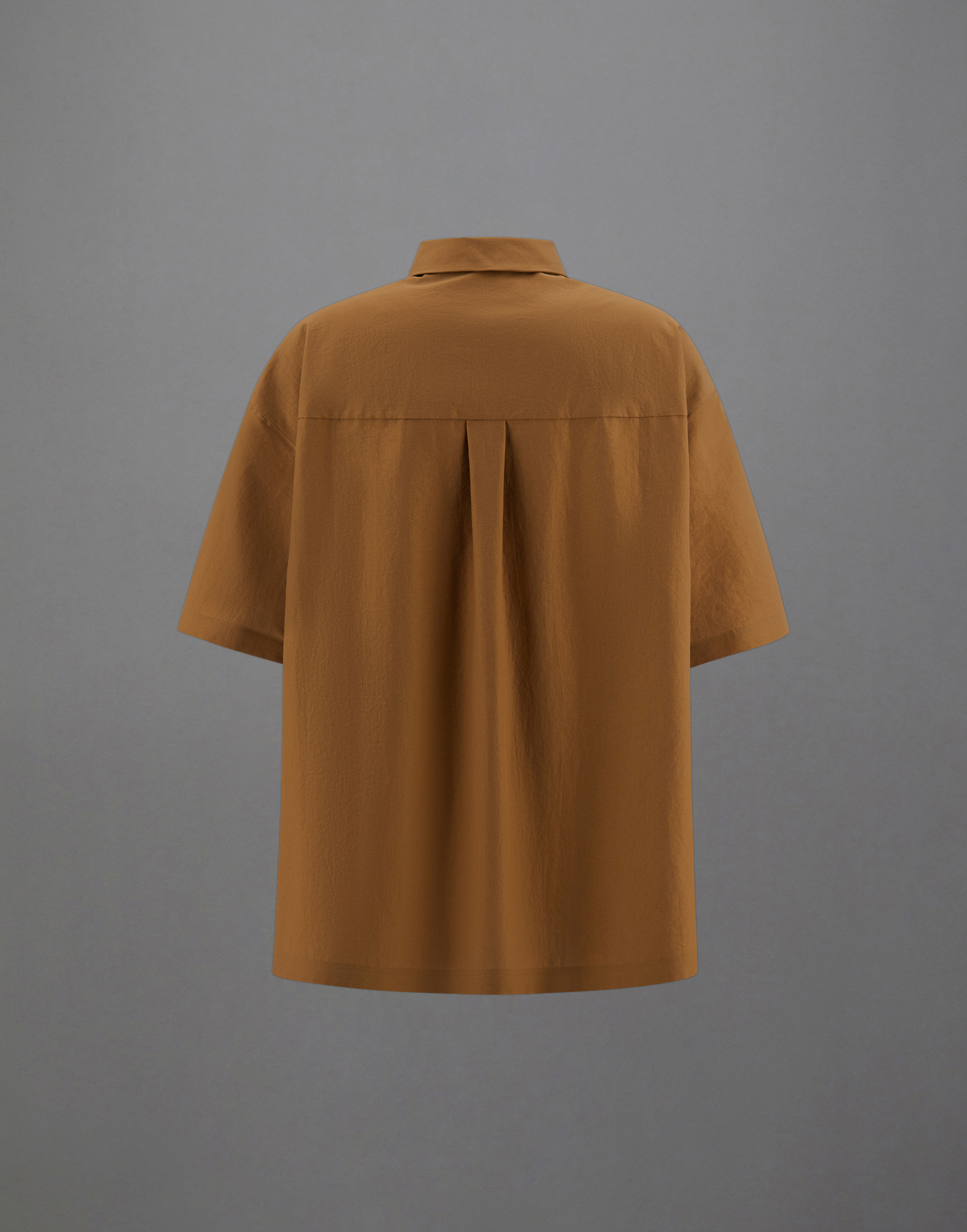 Herno Laminar Shirt In Climate Regulation Ripstop In Tobacco