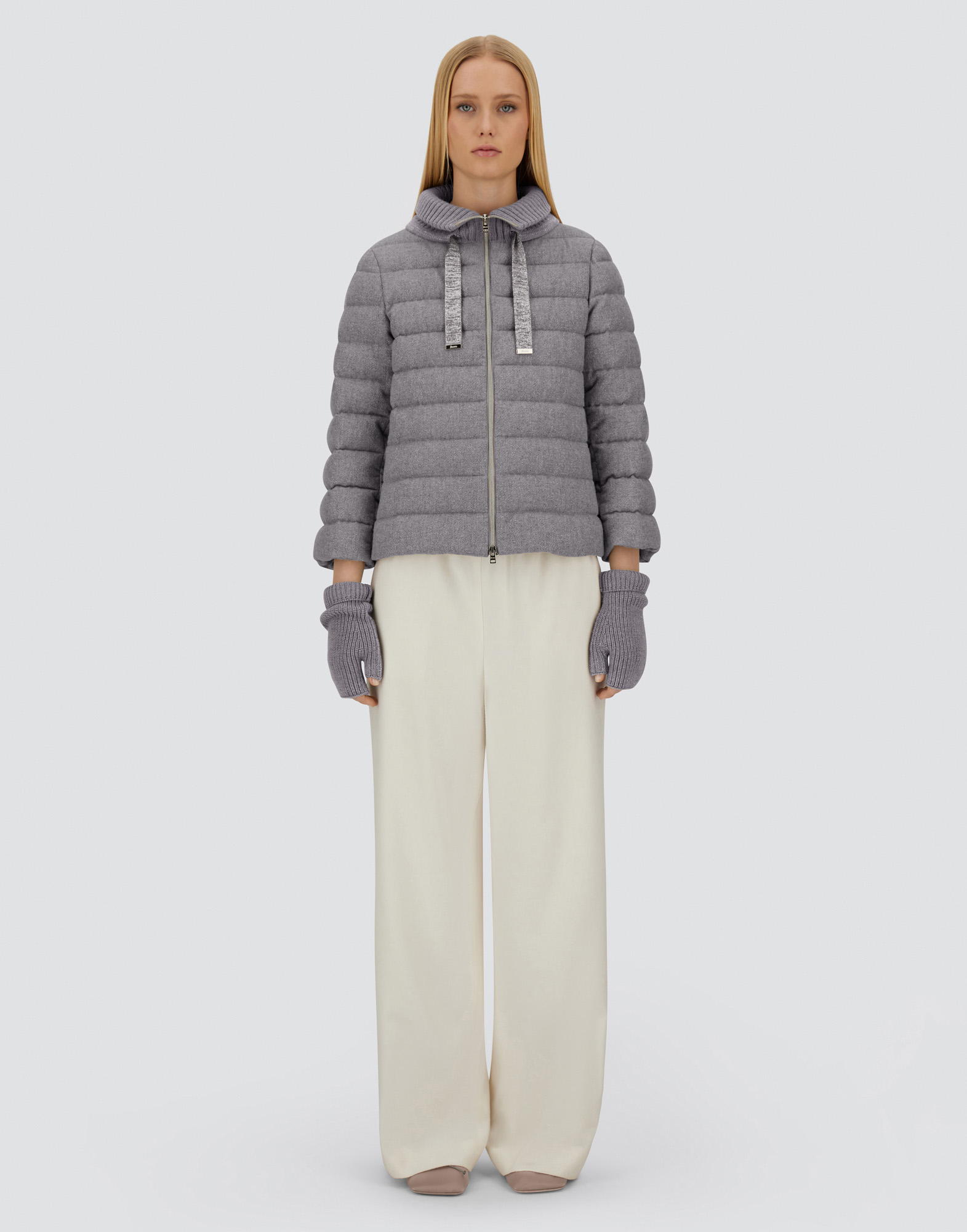 Herno Resort Cape In Lucent Cashmere Wool