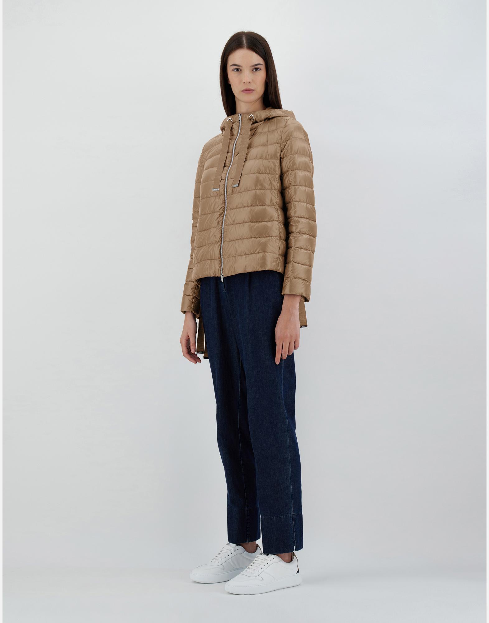 Herno Bomber Jacket In Nylon Ultralight In Camel