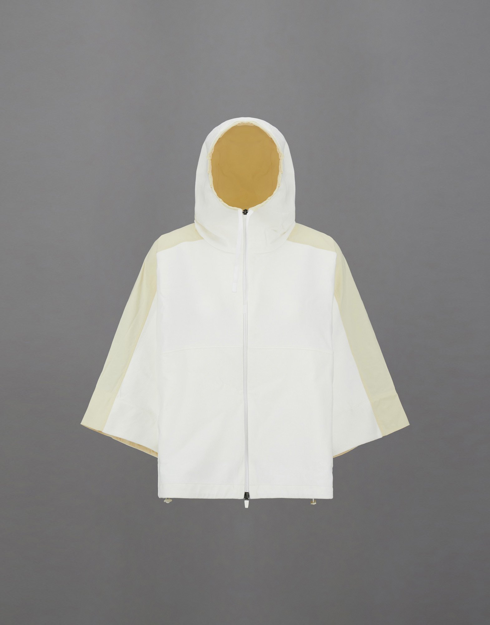 HERNO LAMINAR SWEATSHIRT IN STRUCTURED FLEECE AND TECH-POPLIN