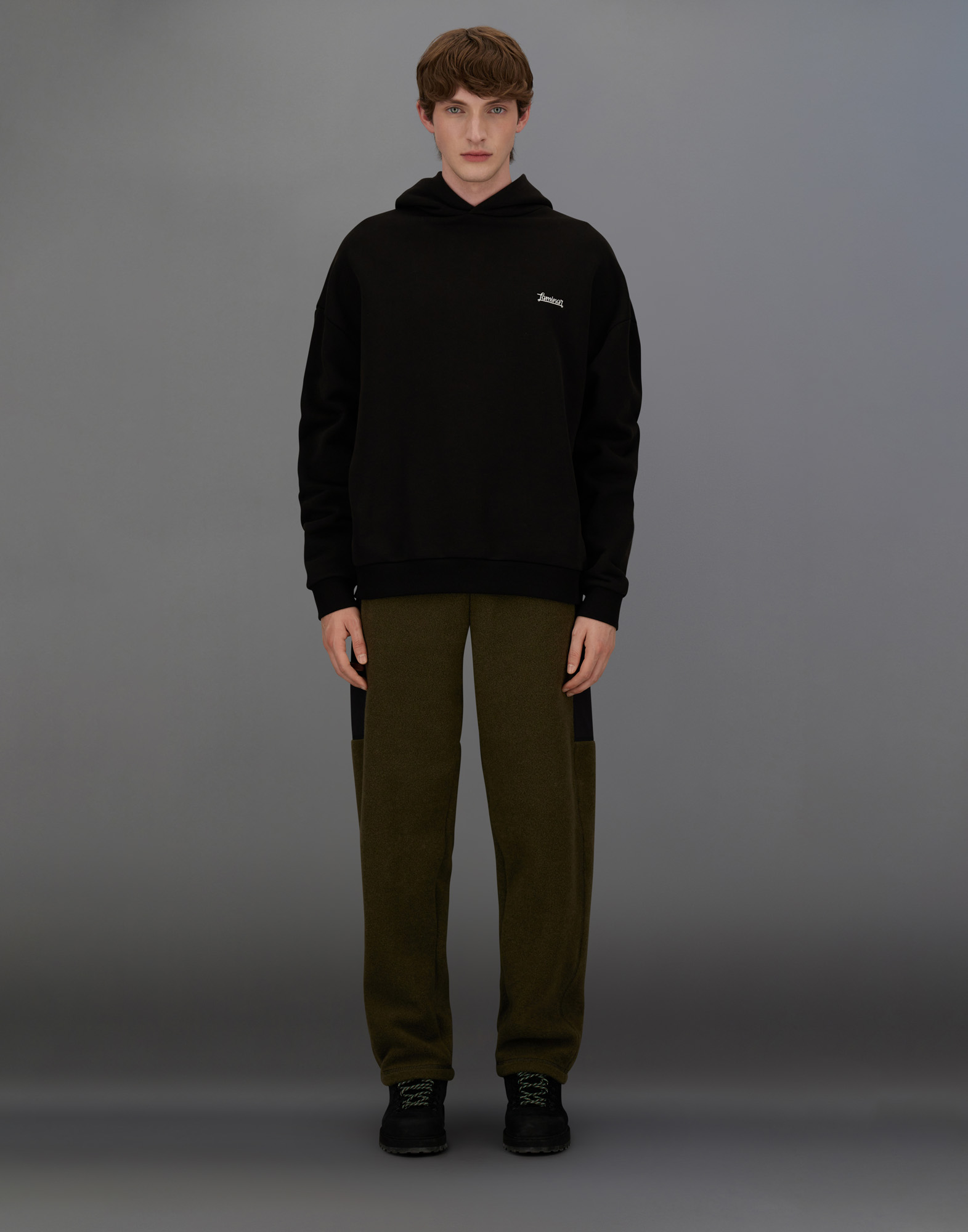 Herno Laminar Trousers In Polar Fleece And Extra Light Stretch Padded In Green