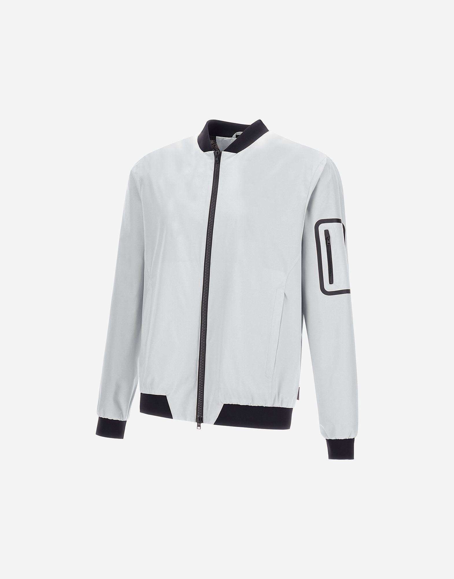 Herno Bomber Jacket In Gore-tex Infinium Windstopper In Ice