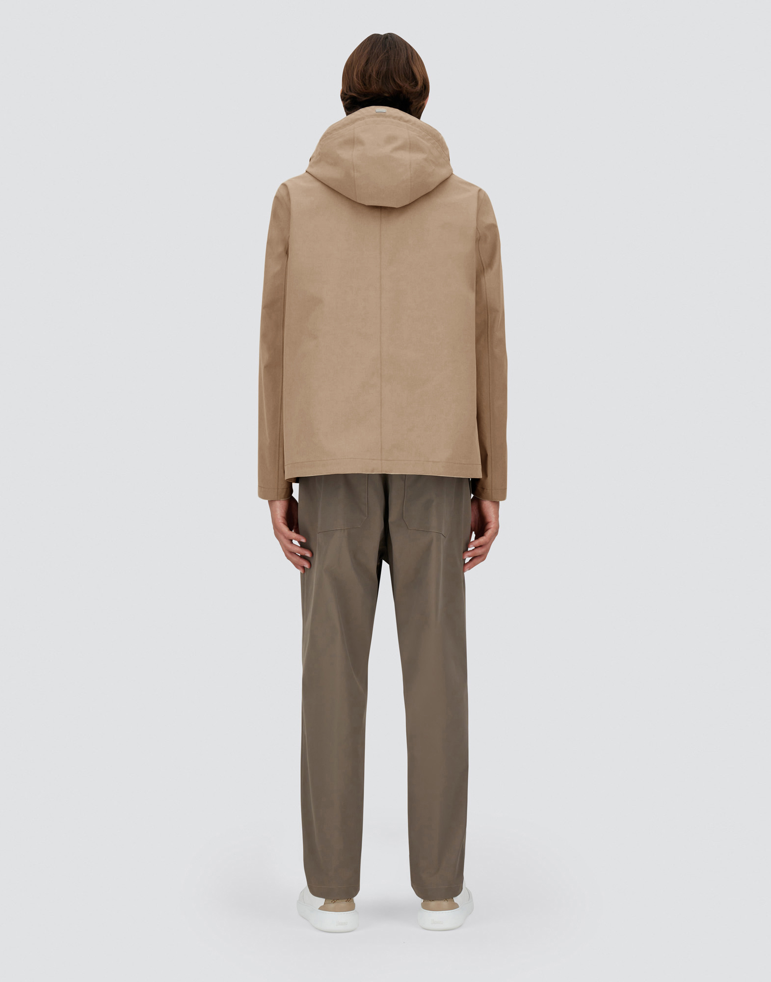 Herno 3-layer Compact Jacket In Dove Grey