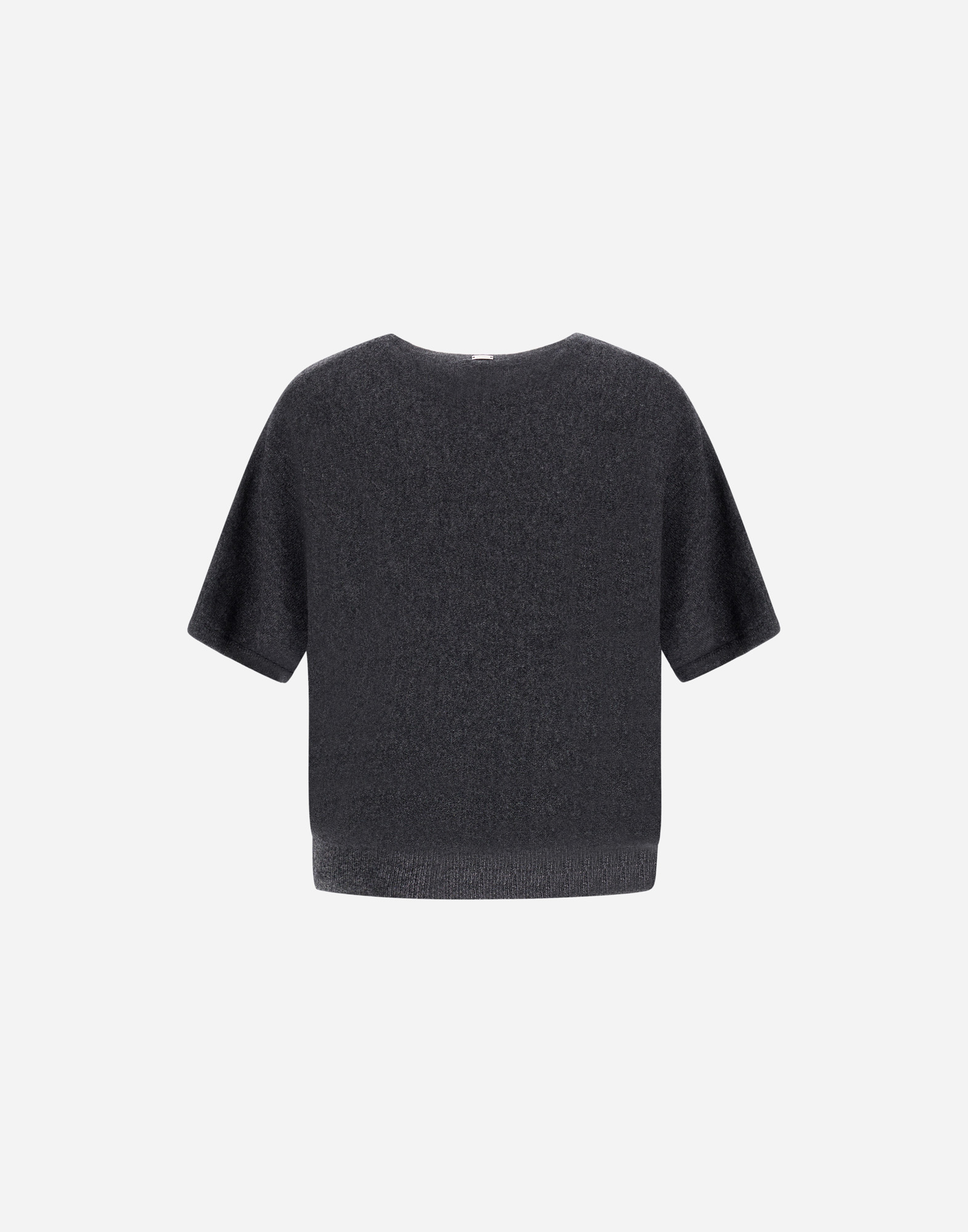 Herno Resort T-shirt In Light Cashmere Knit In Black