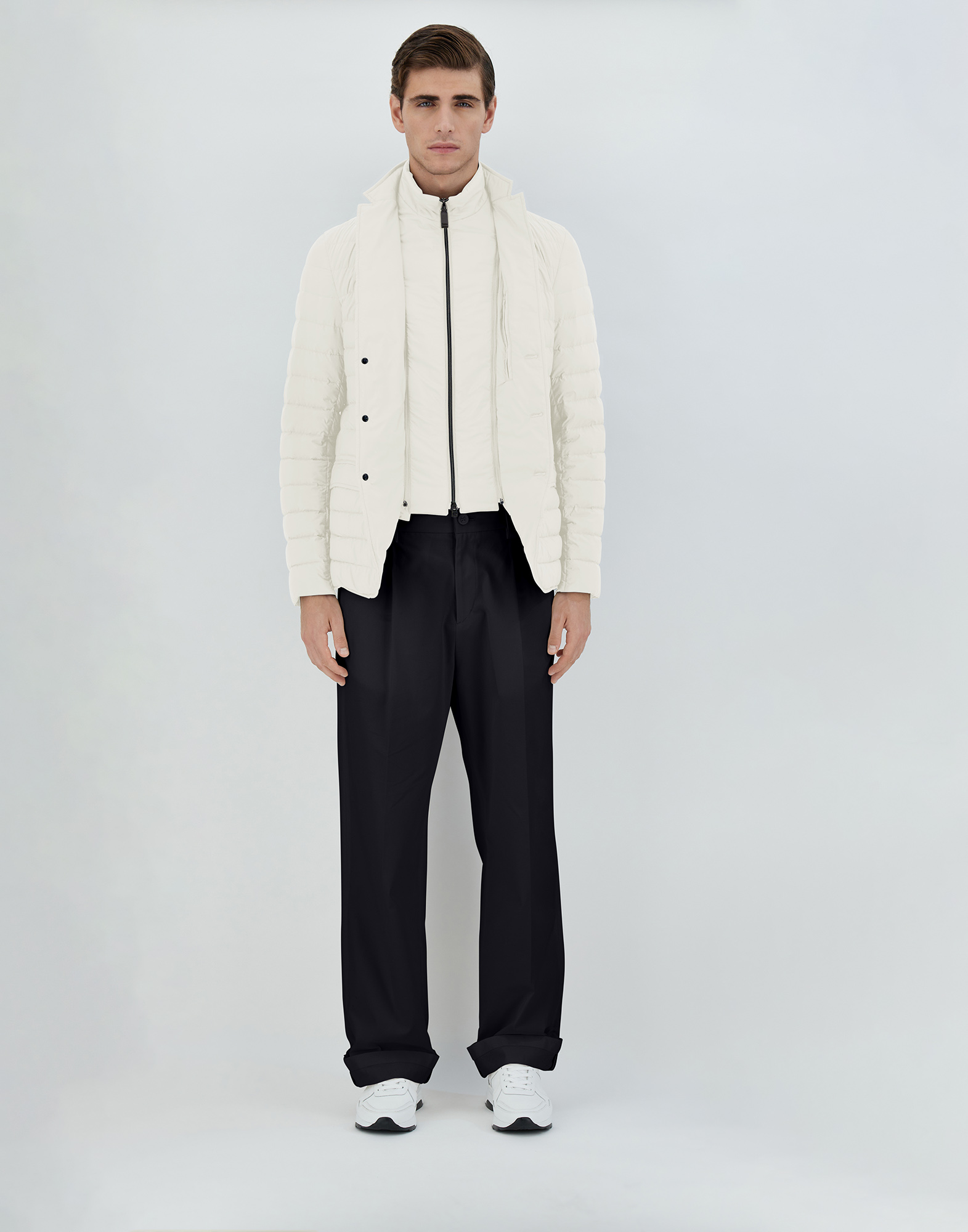Herno Ecoage Blazer With Bib In White
