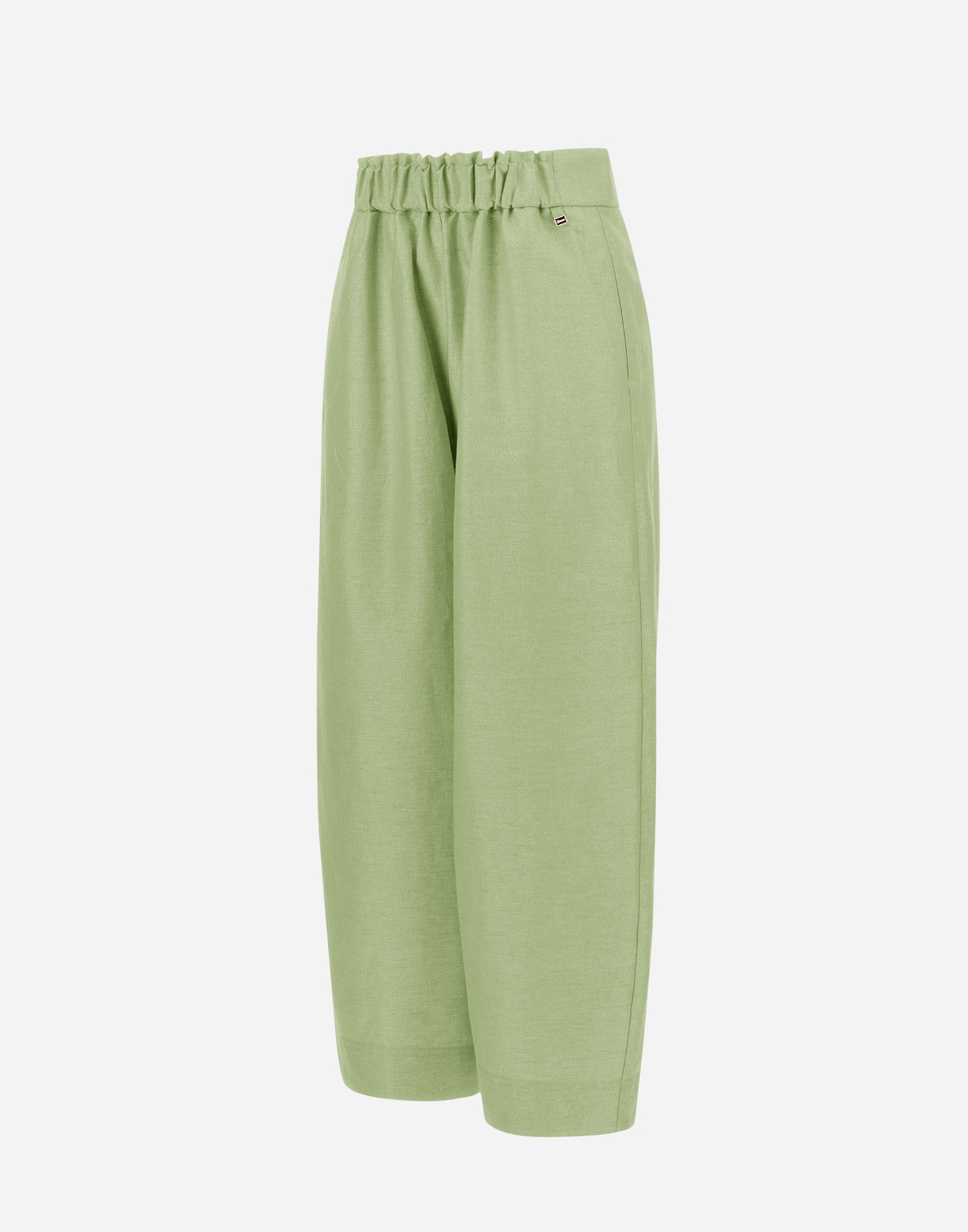 Herno Bright Linen Trousers In Light Green