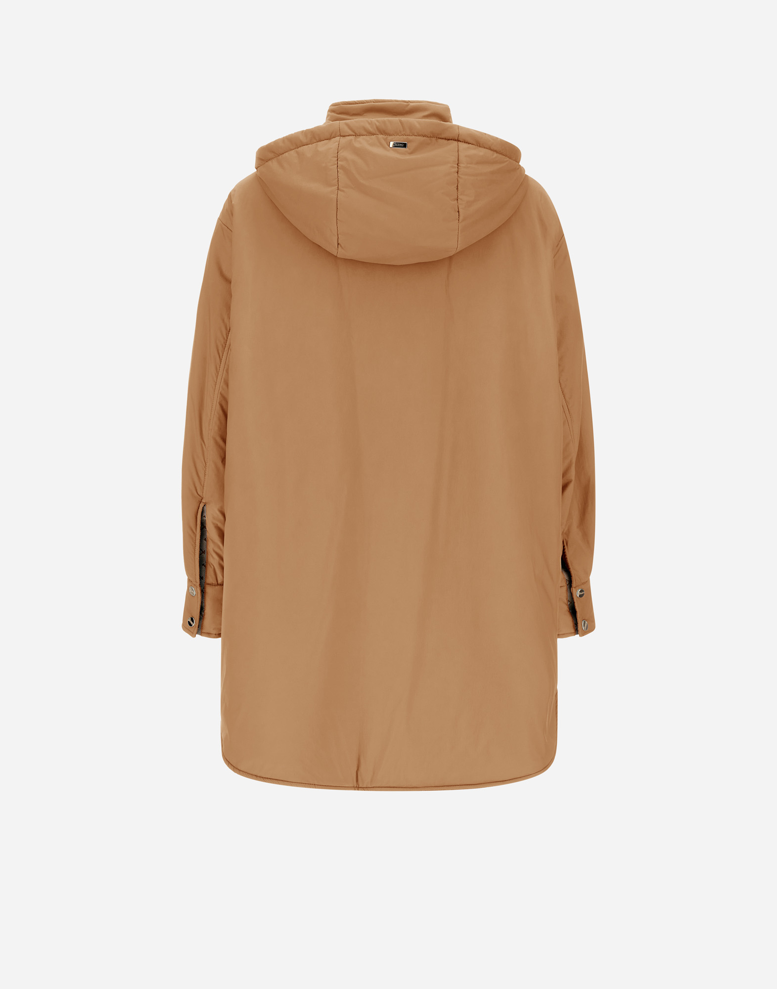 Herno Parka In Ecoage And Monogram In Camel