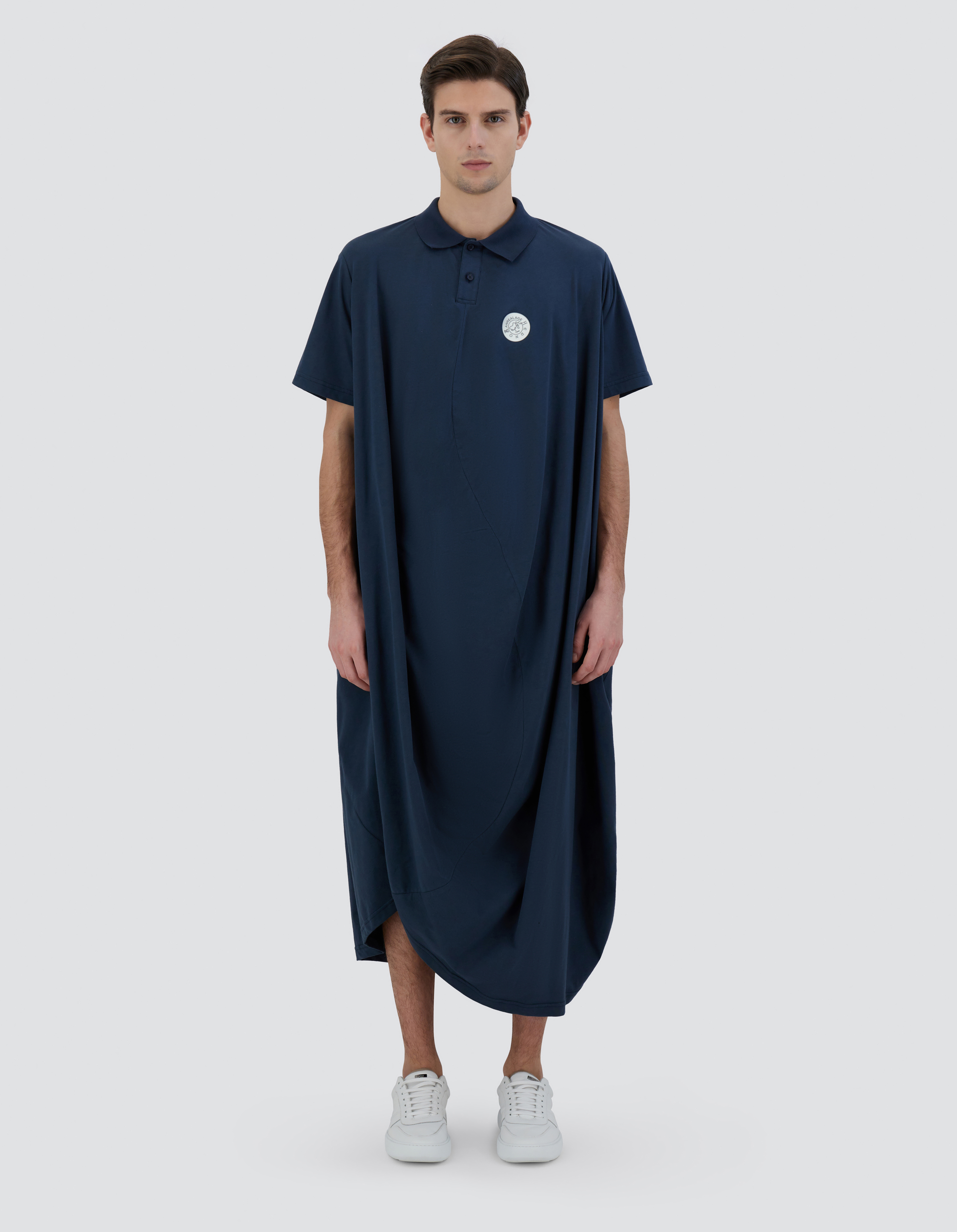 Shop Herno Globe Eco Jersey ポロ In Blue