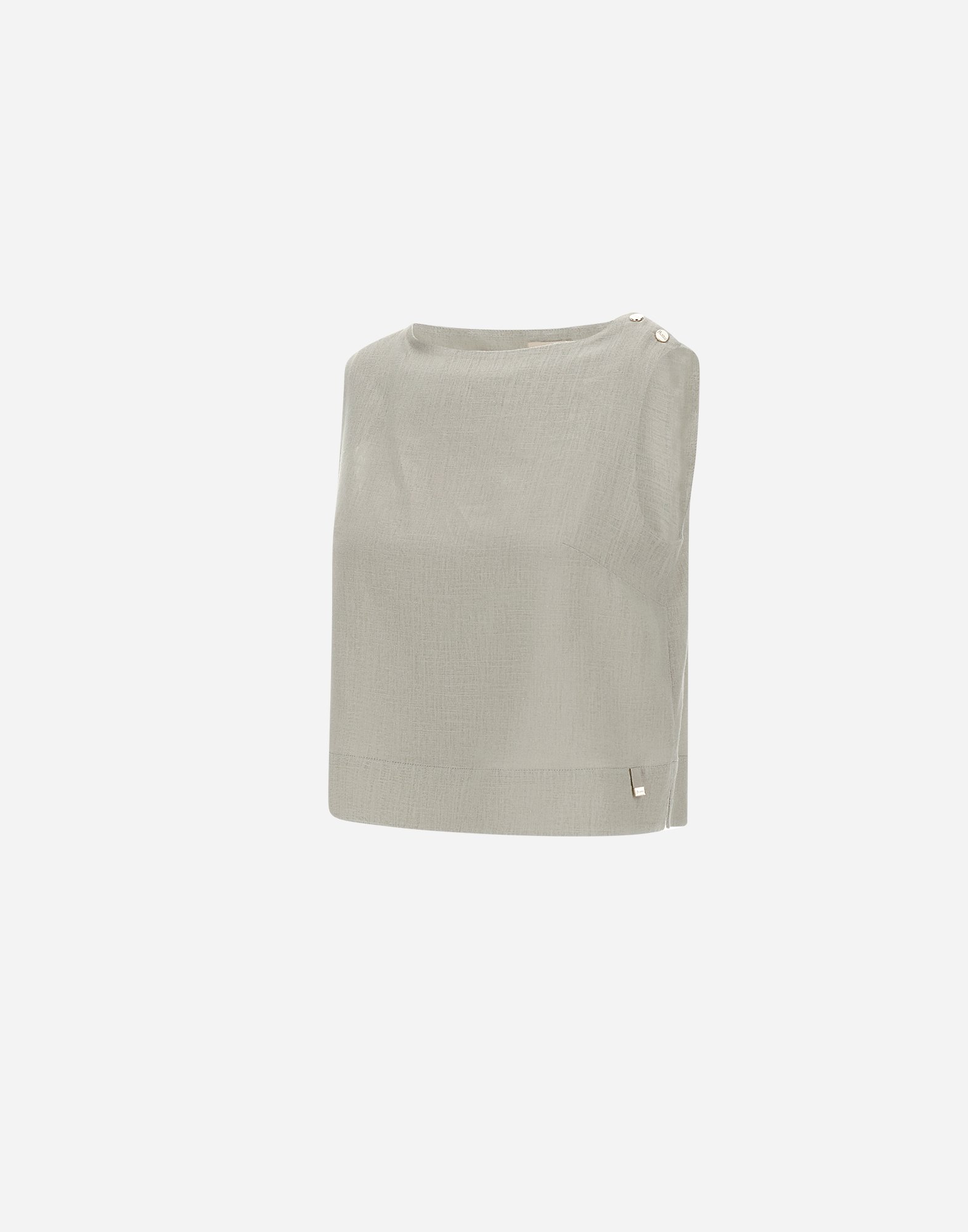 Herno Linen-blend Top In Chantilly
