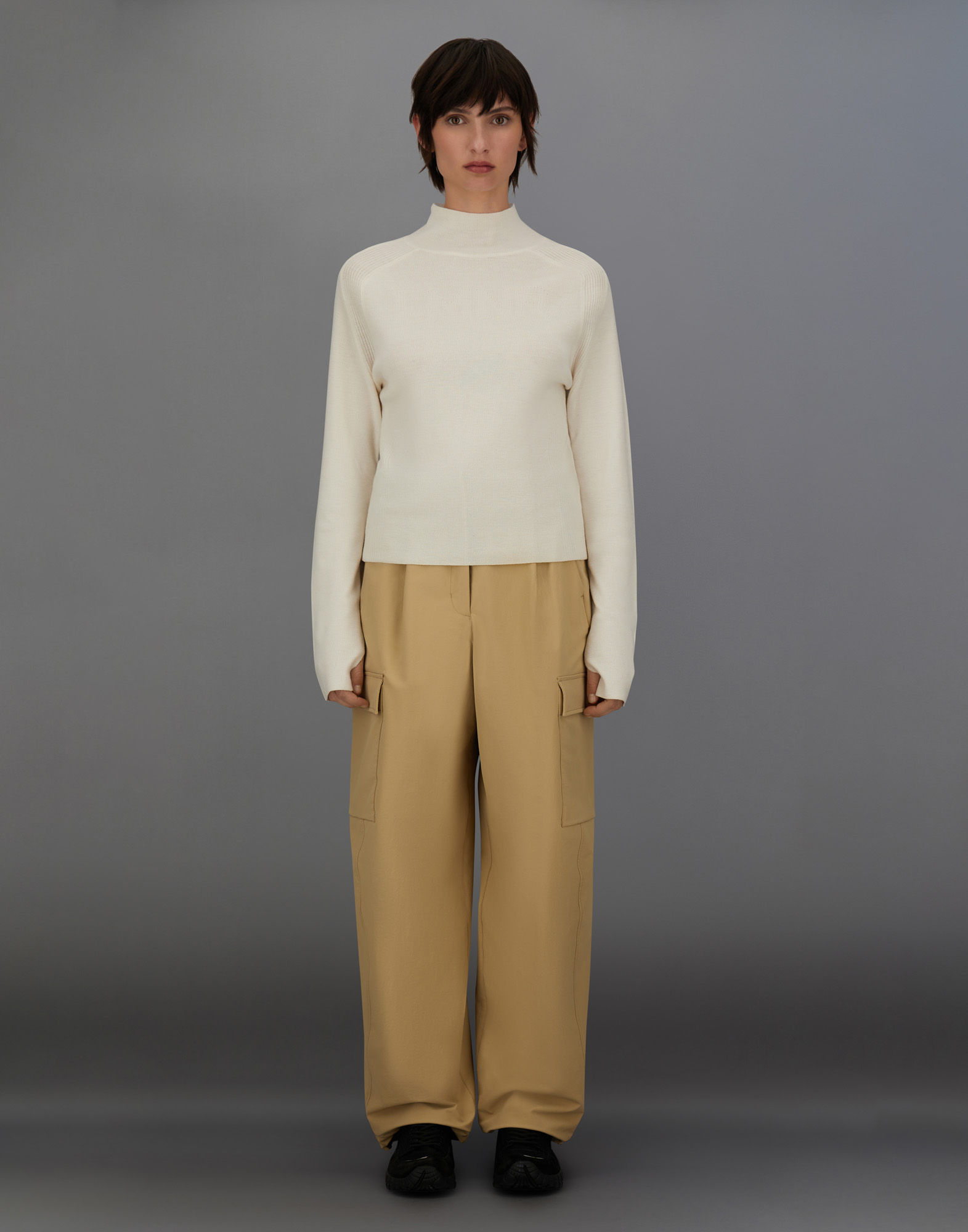 Herno Laminar Cargo Trousers In Comfort Tech In Brown