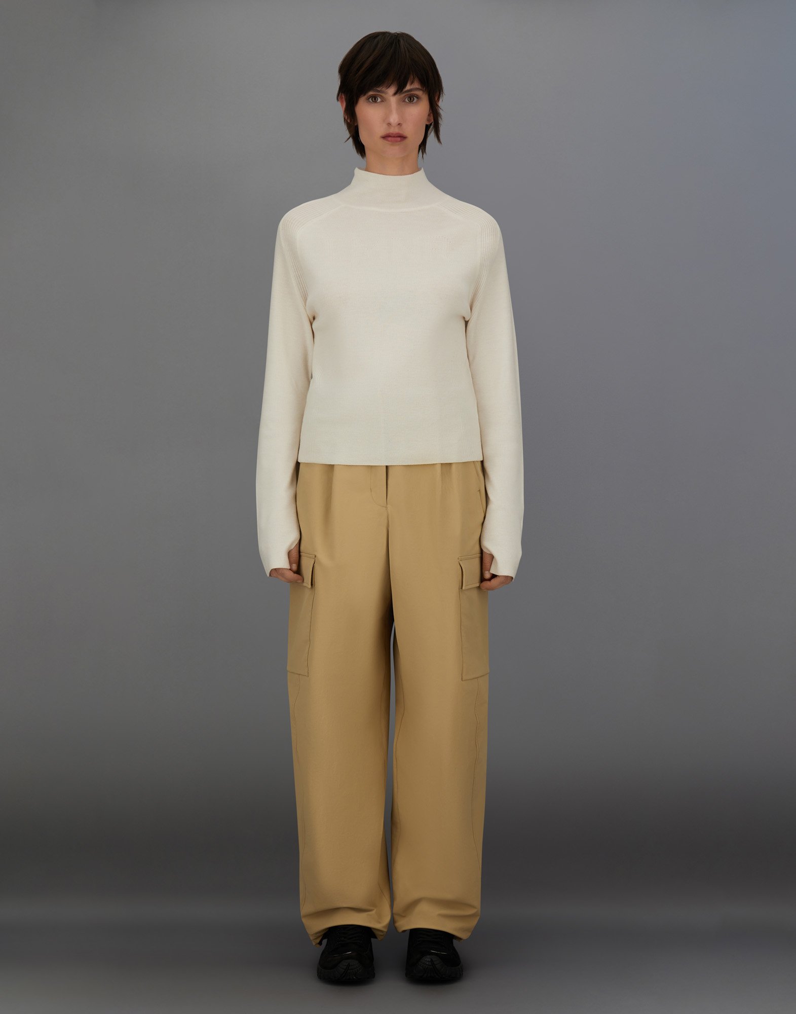 Herno Laminar Cargo Trousers In Comfort Tech In Brown