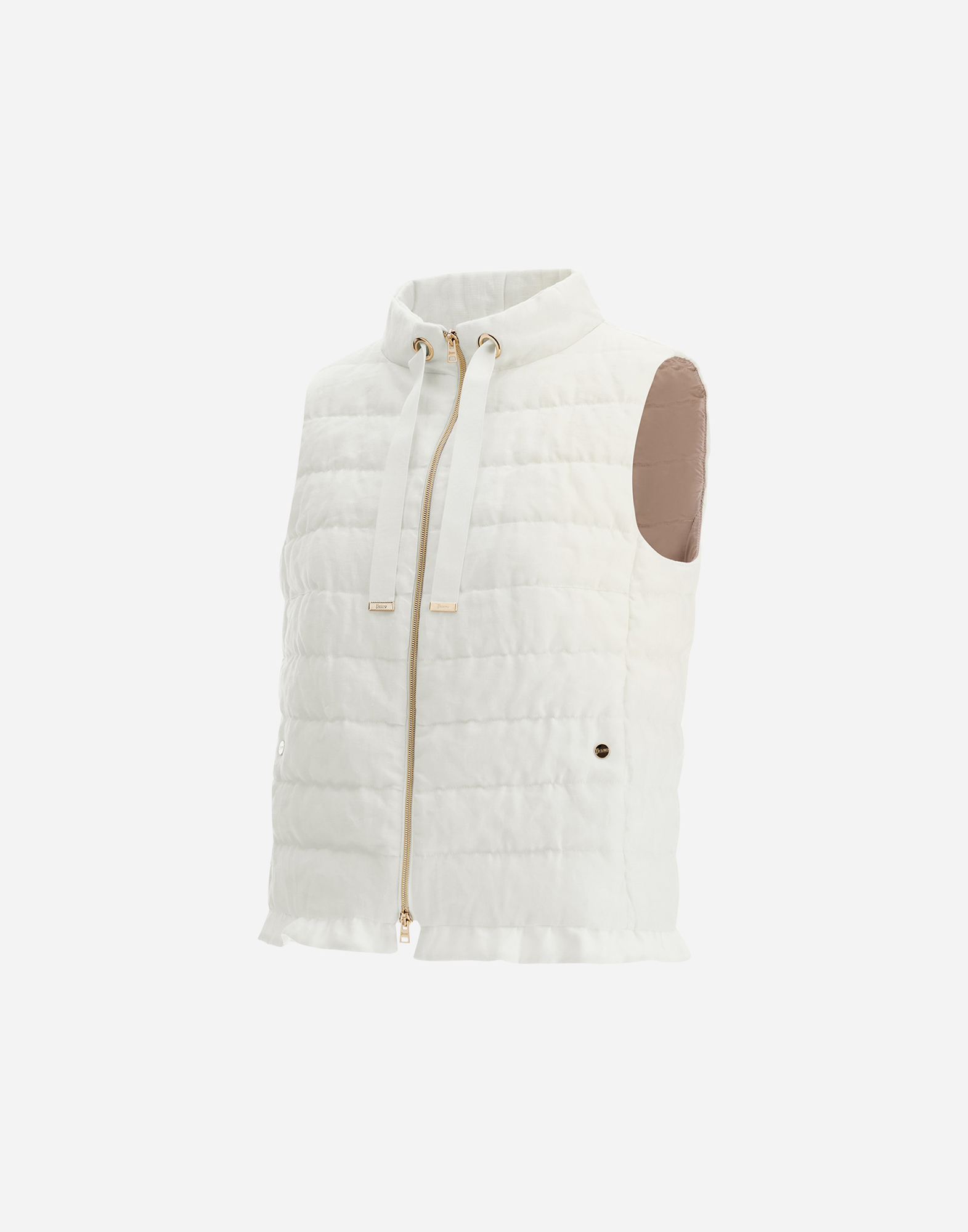 Herno Vest In New Lino In White
