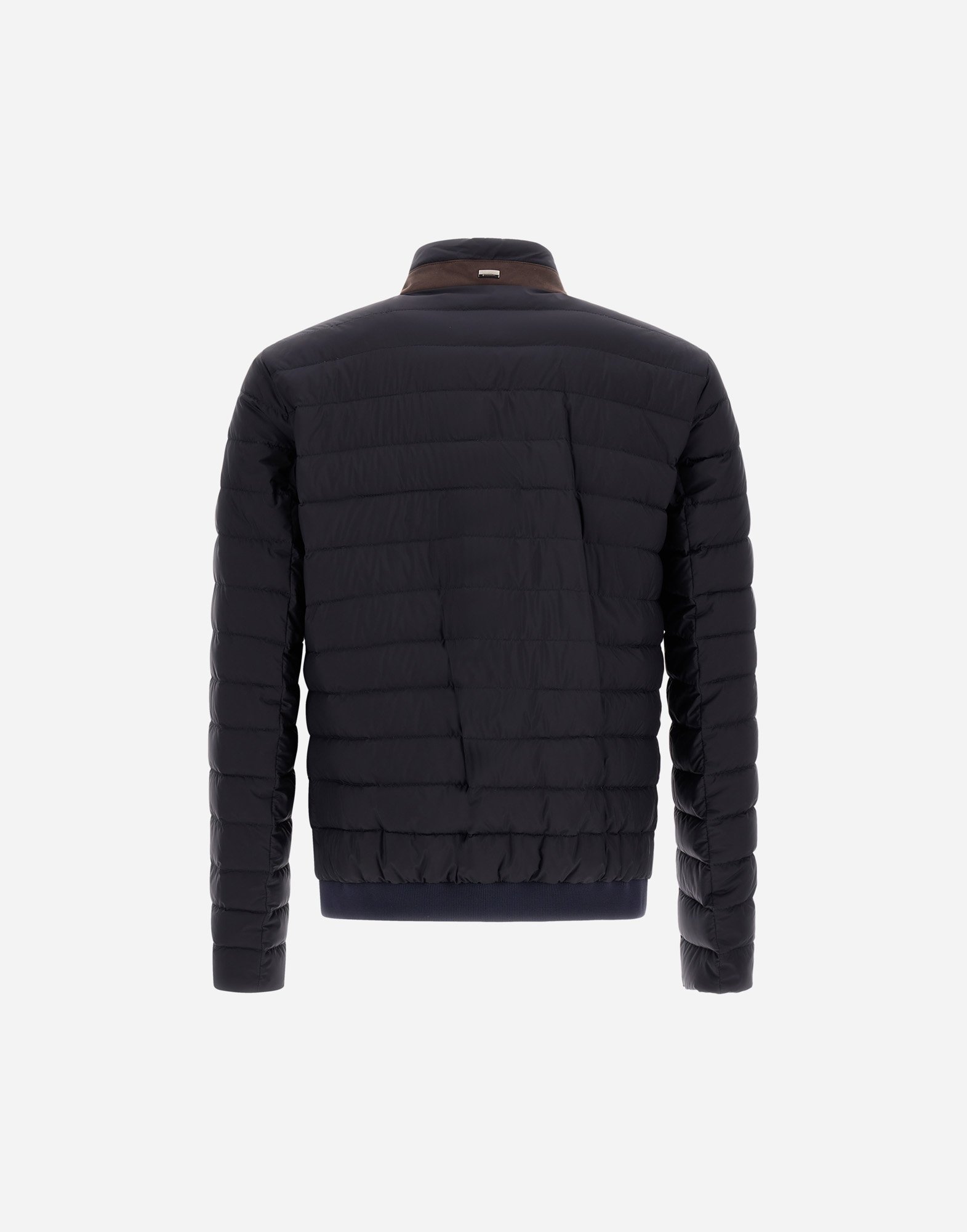Herno Bomber Ecoage Bomber Jacket In Blu Navy