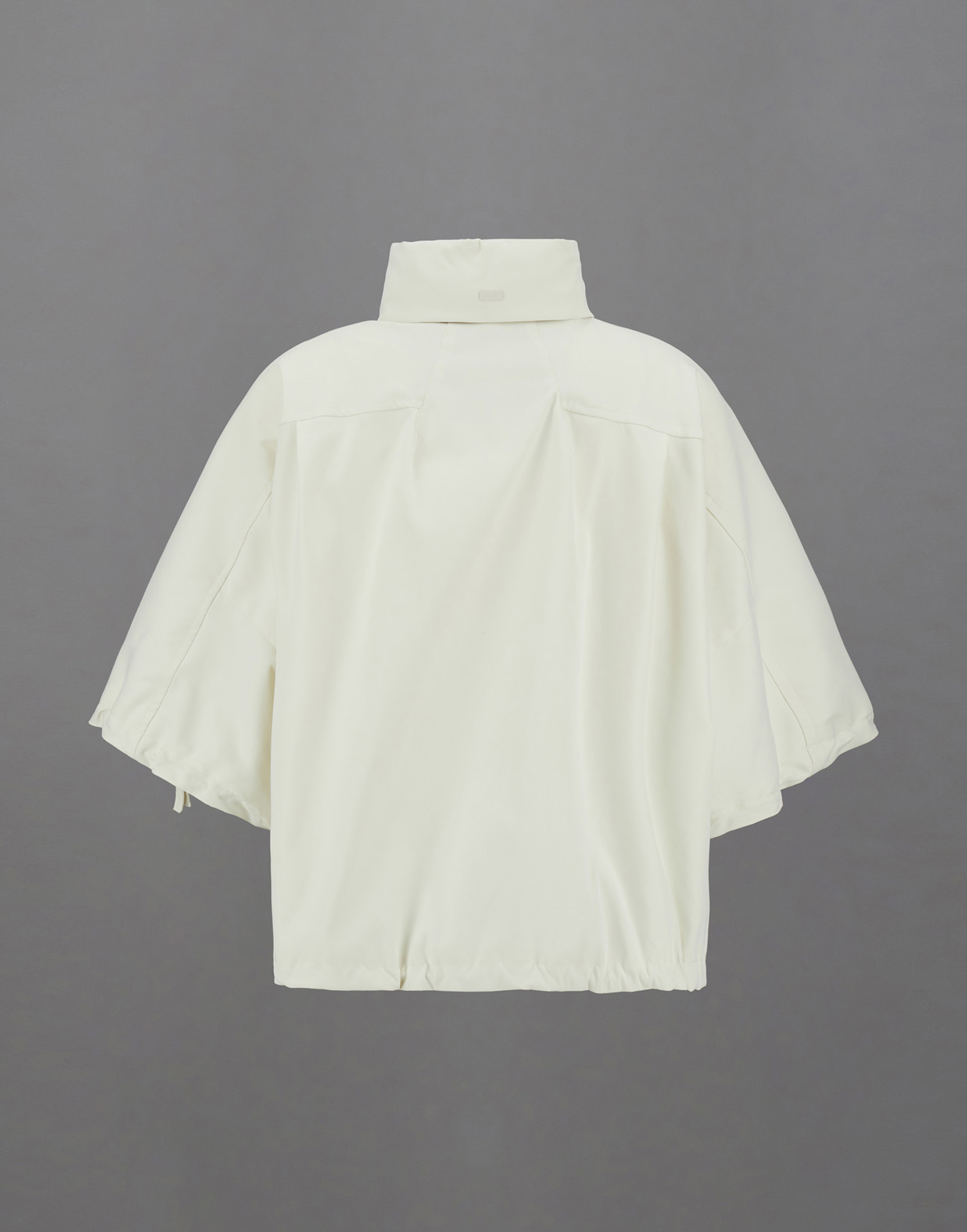 Herno Laminar Poncho In Organic-tech Feel And Extralight Stretch In Cream