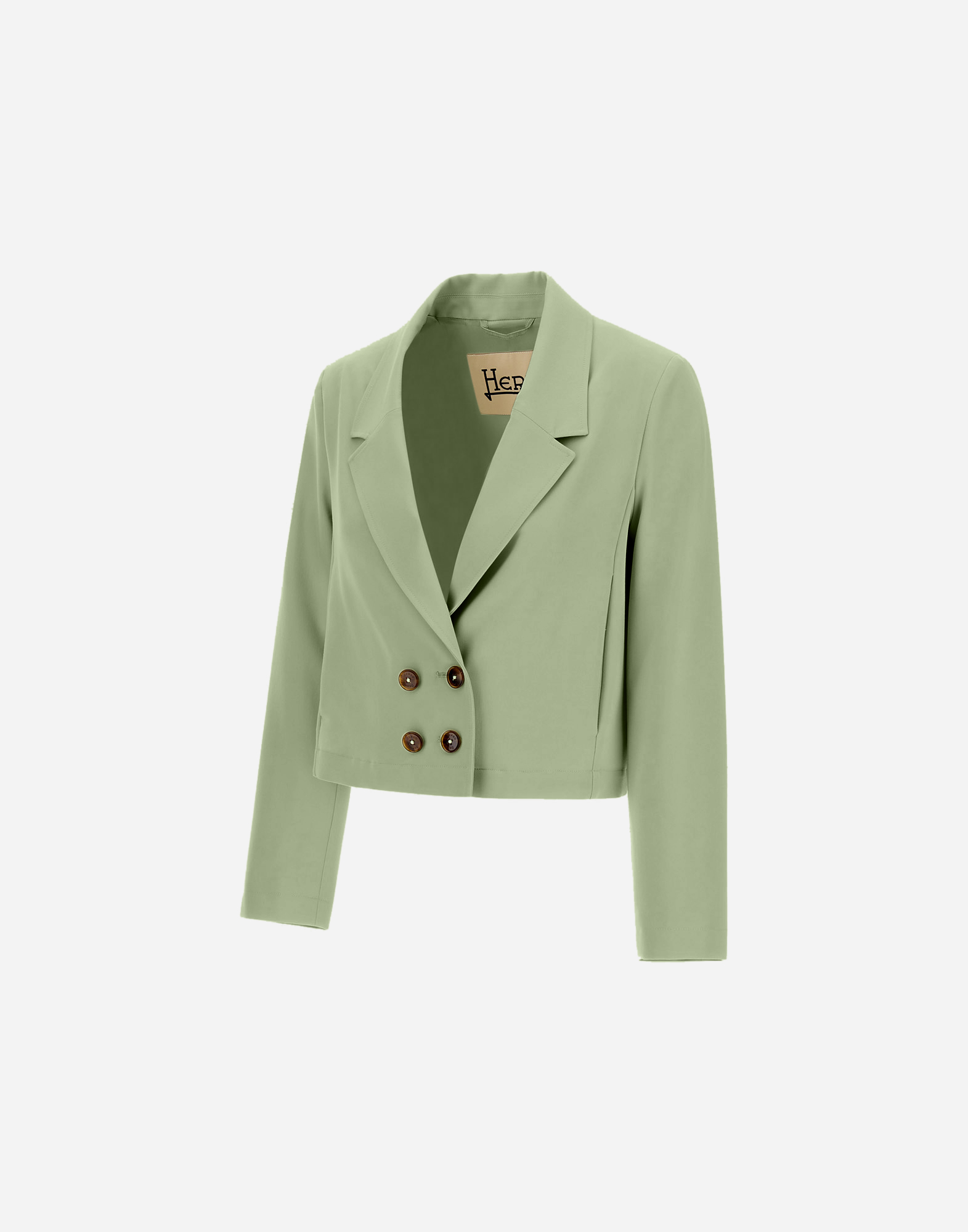 Herno Viscose-effect Blazer In Light Green
