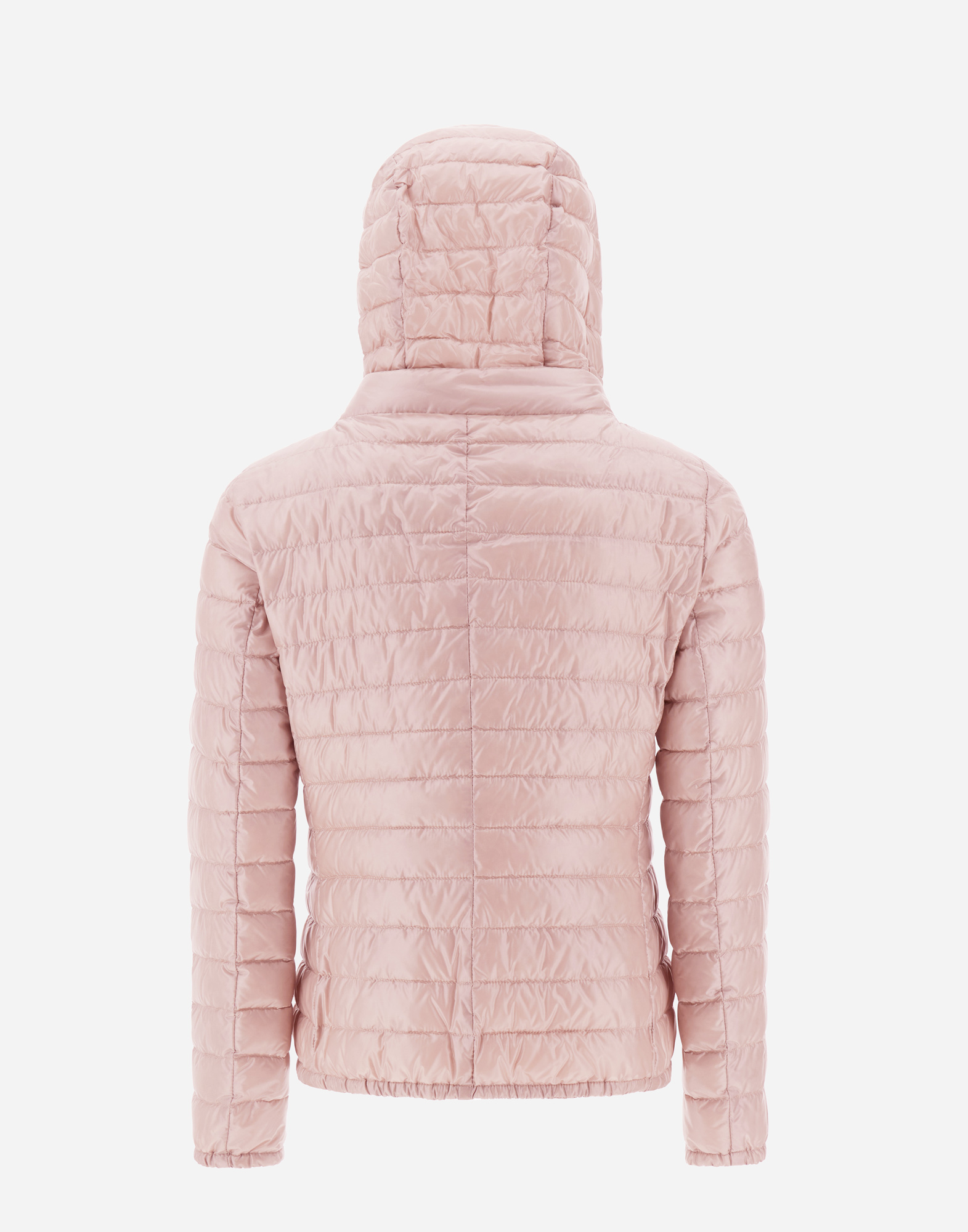 Herno Iconico Angela Classic Short Down Puffer Jacket In Light Pink