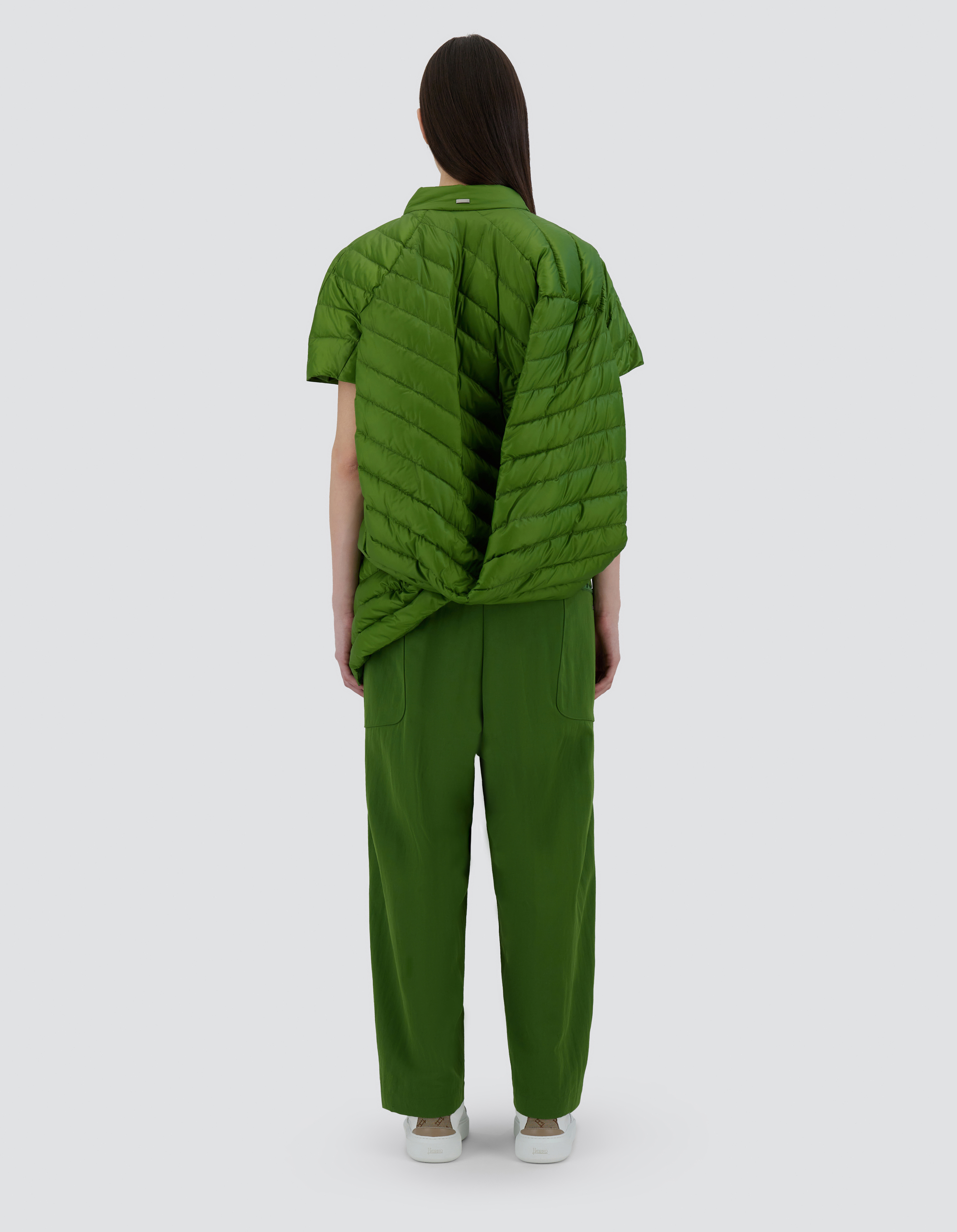 Herno Globe Cape In Fast5degradable In Garden Green