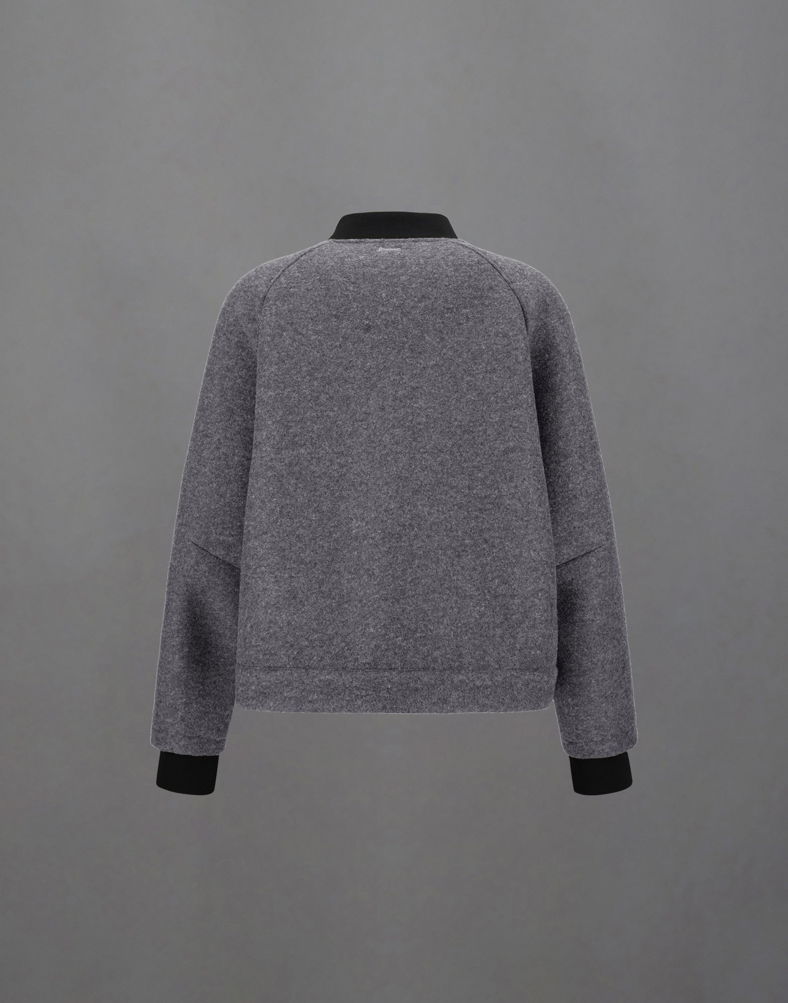 Herno Laminar Technical Wool And Extra Light Stretch Padded Bomber Jacket In Gray