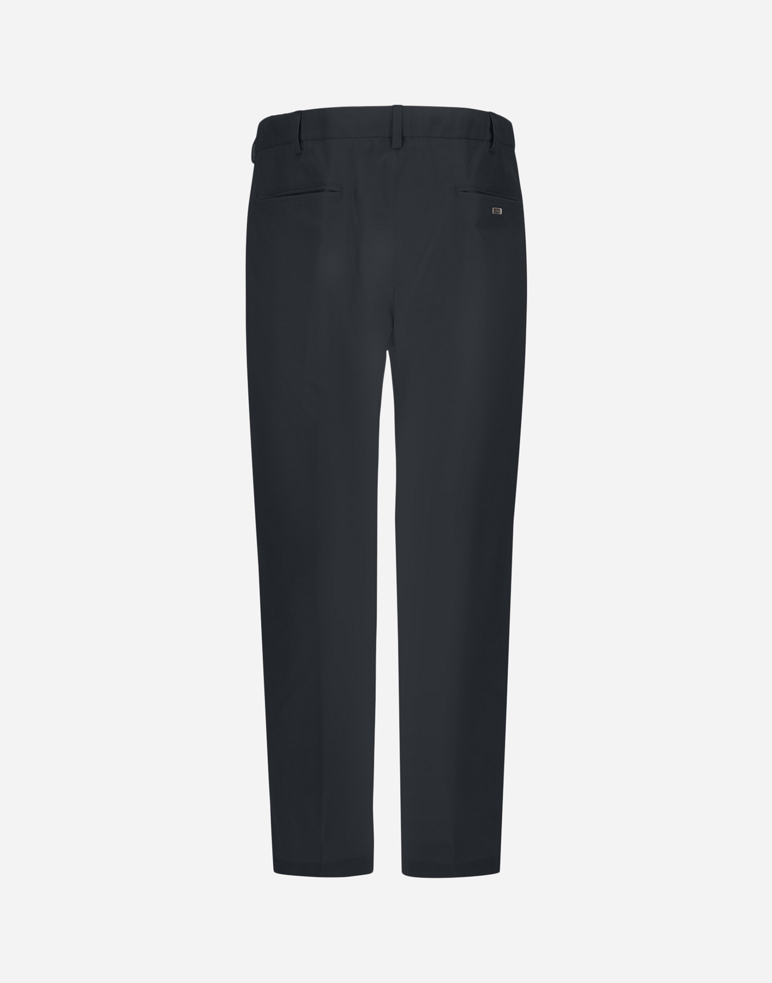Herno Cotton Feel Trousers With Drawstring In Blu Navy