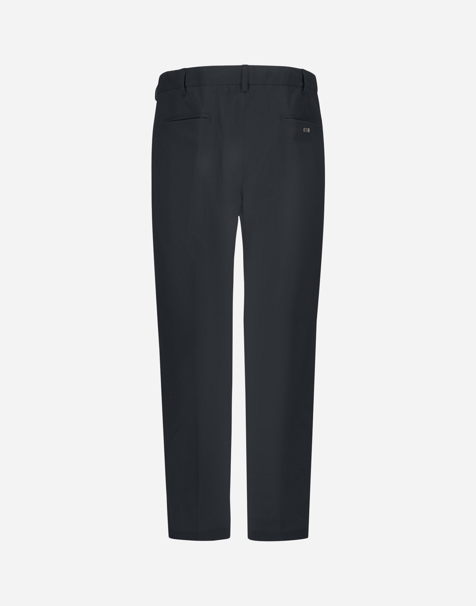 Herno Cotton Feel Trousers With Drawstring In Blu Navy