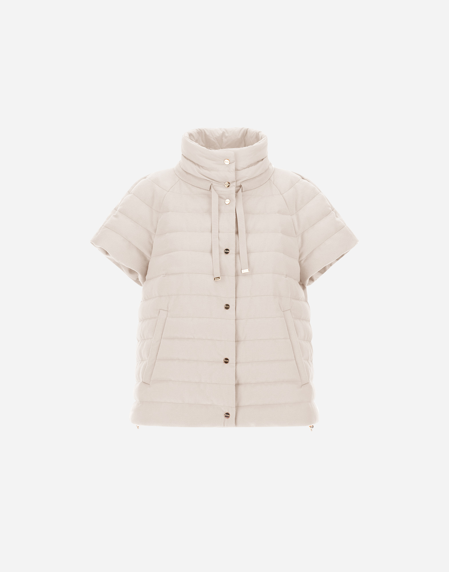 Shop Herno Cape In Cashmere, Silk And Ecoage In Dove Grey