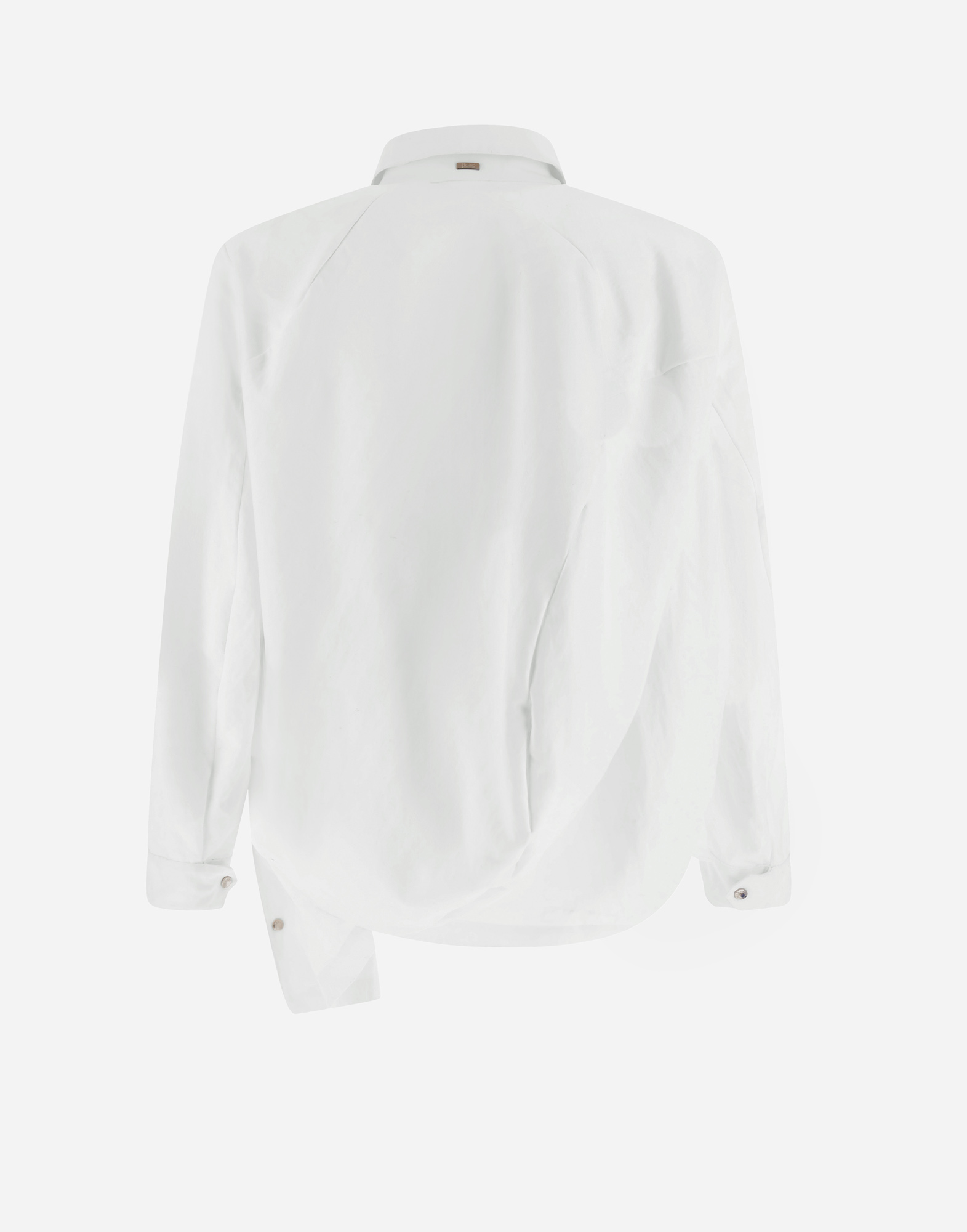Herno Globe Shirt In Recycled Twill In White