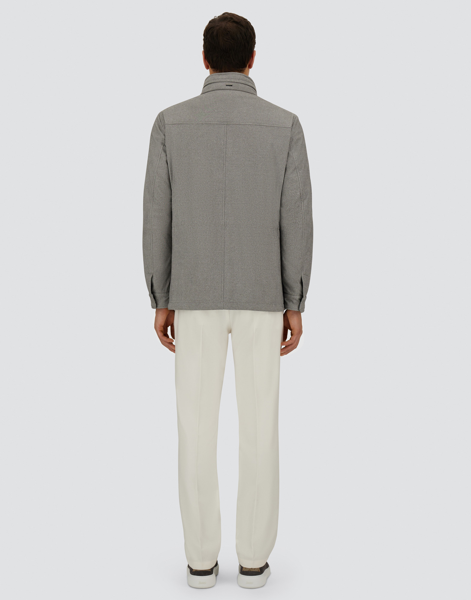 Herno Resort Field Jacket In Melange Suede Effect