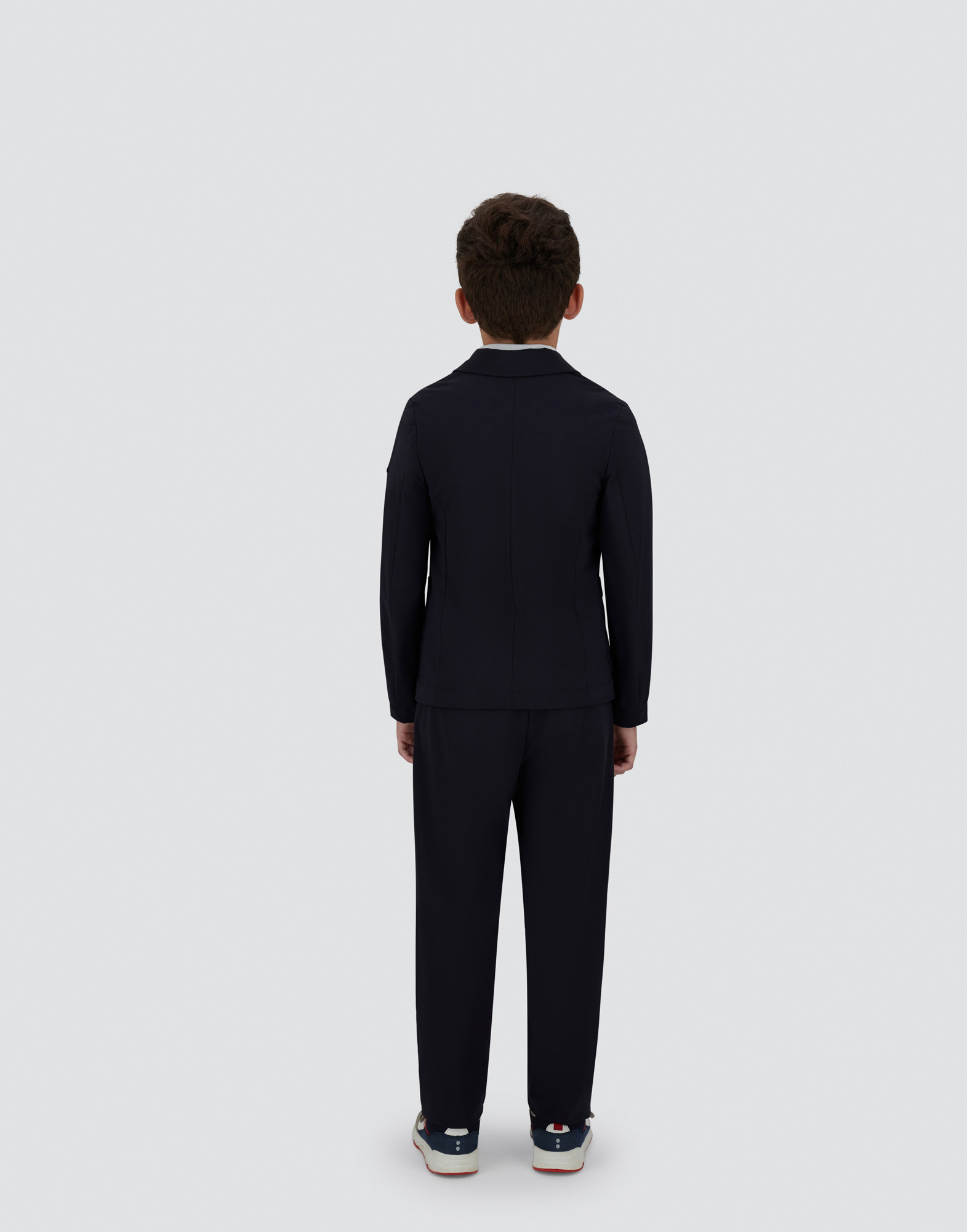 Herno Blazer In Stretch Tech Woven In Blu Navy