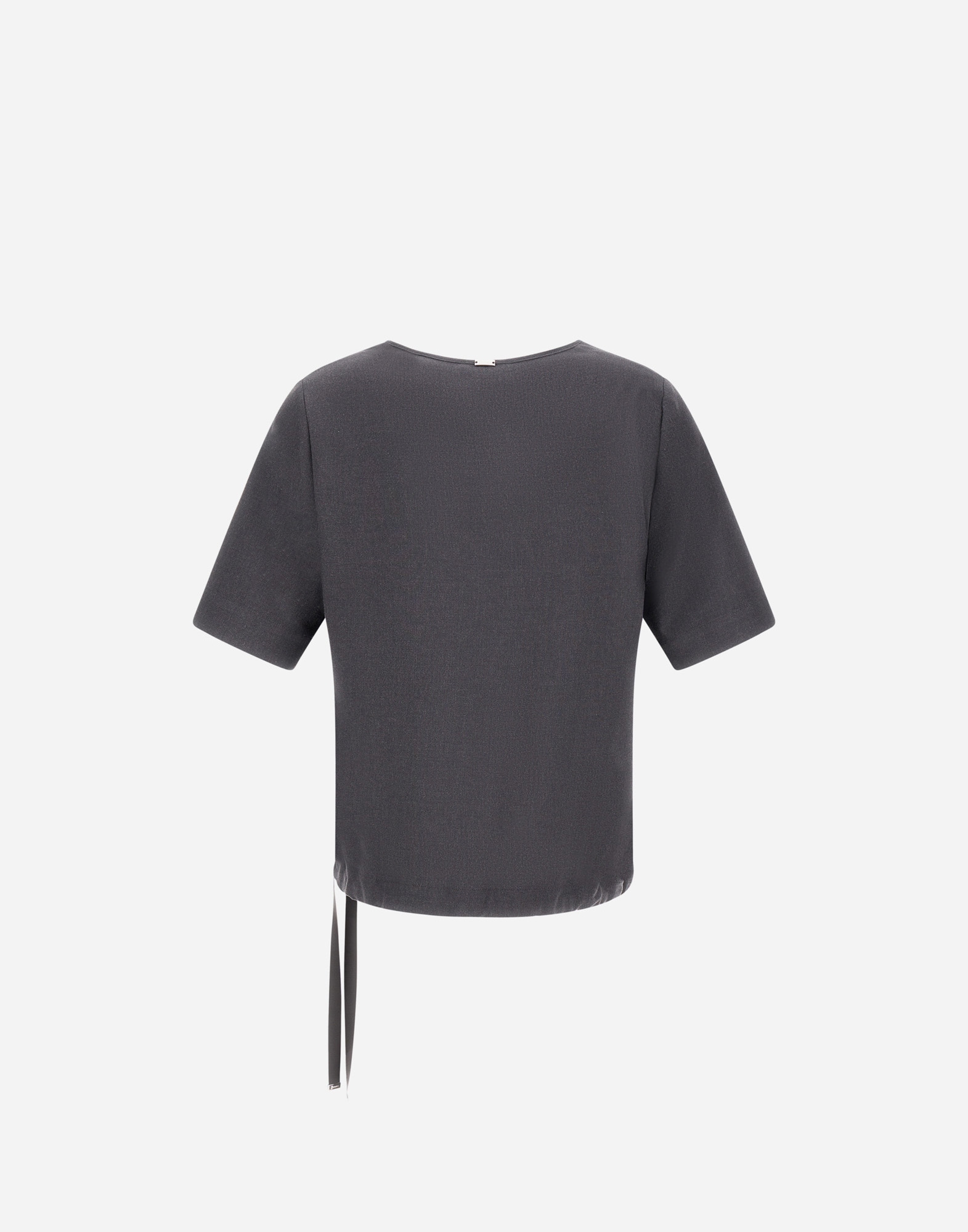 Herno Resort T-shirt In Melange Flannel In Gray